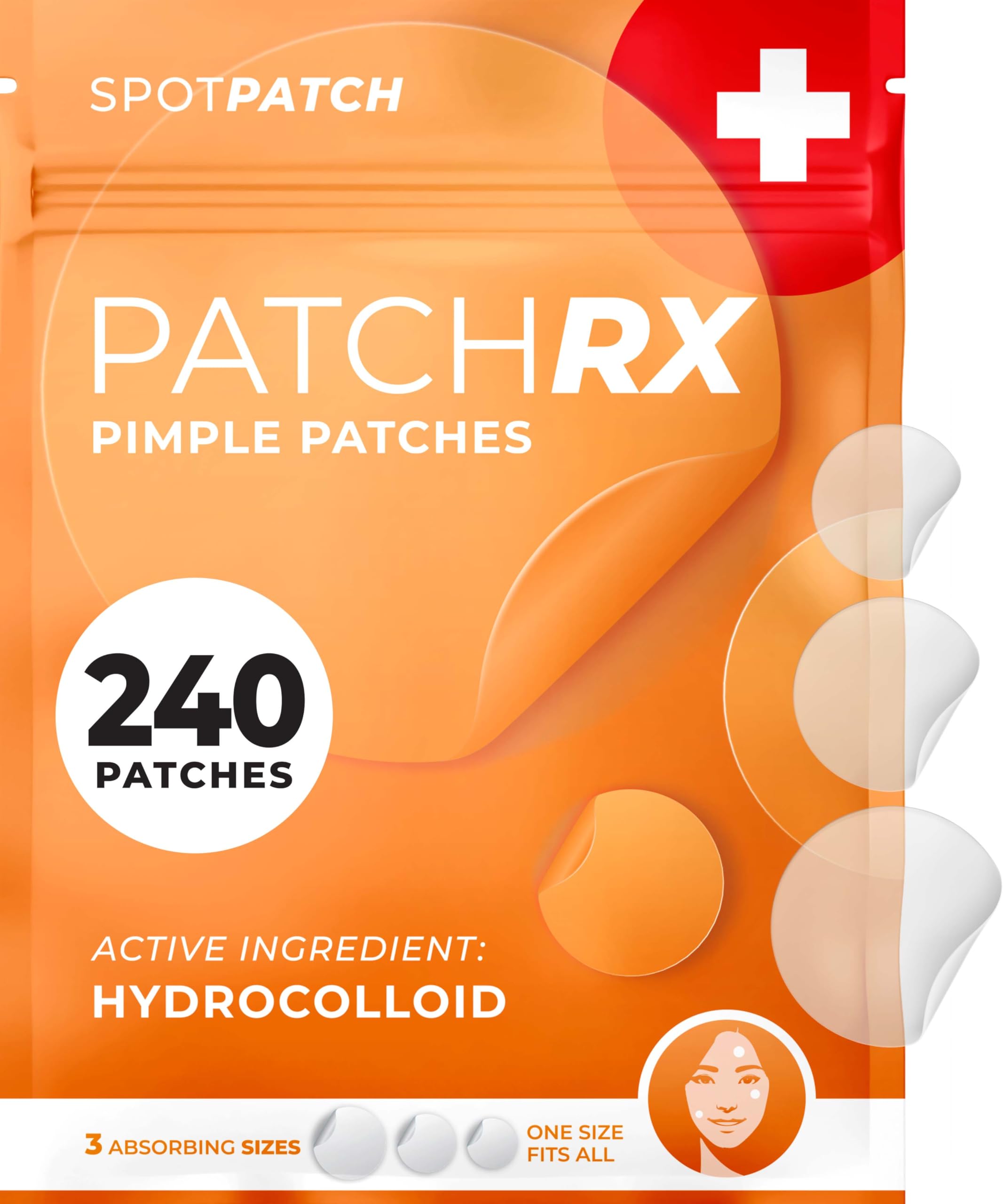 KEYCONCEPTS Pimple Patches for Face (240 Patches), Hydrocolloid Acne Patches, Pimple Patch Pimple Stickers, Hydrocolloid Patch A