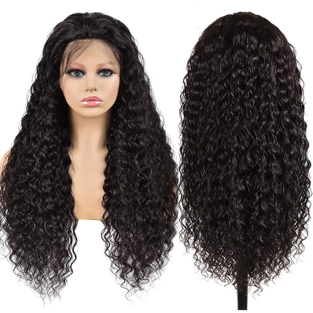 Human Hair Wig180% Density 13X4 Wet And Wavy Water Curly Hd Lace Front Wigs Human Hair Pre Pluck Wigs For Black Women Glueless W