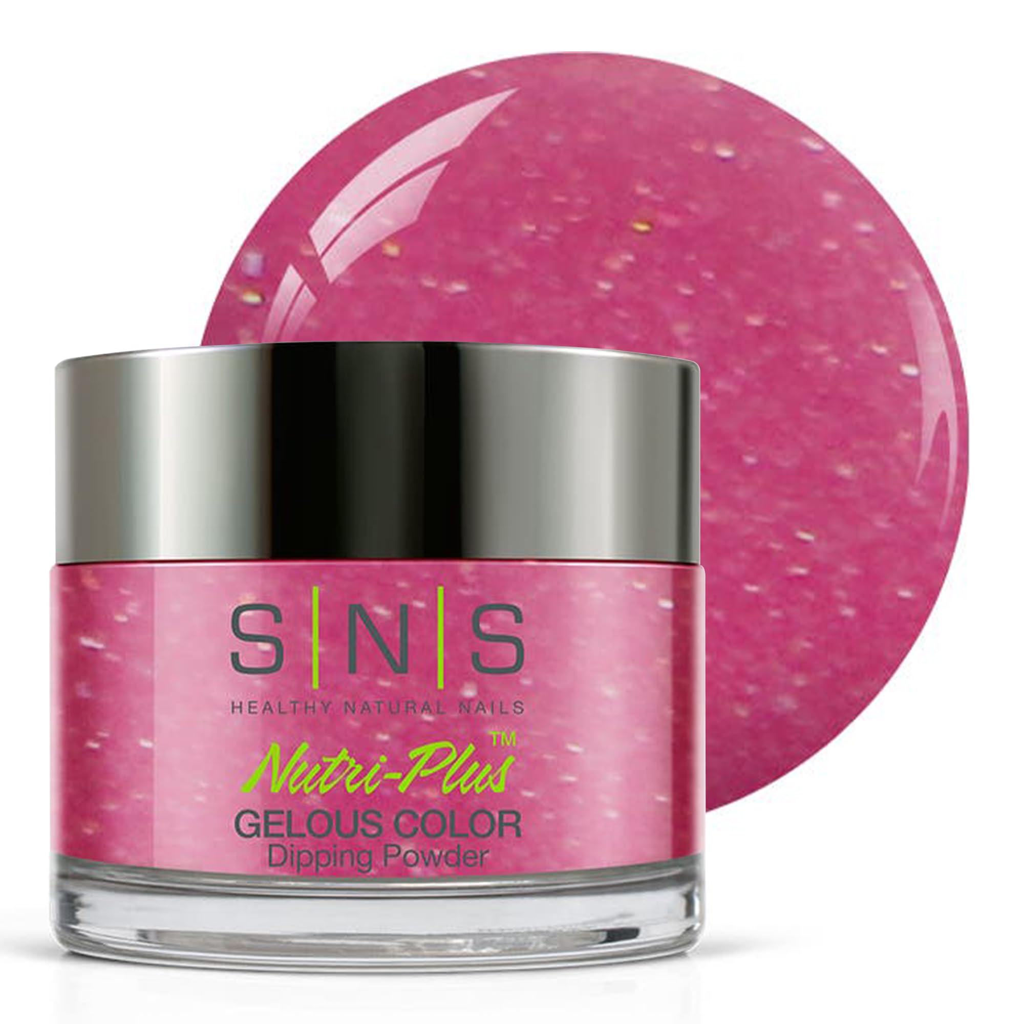 SNS Nail Dip Powder, Gelous Color Dipping Powder  Glam Doll (Pink/Fuchsia, Shimmer)  LongLasting Dip Nail Color Lasts 14 Days