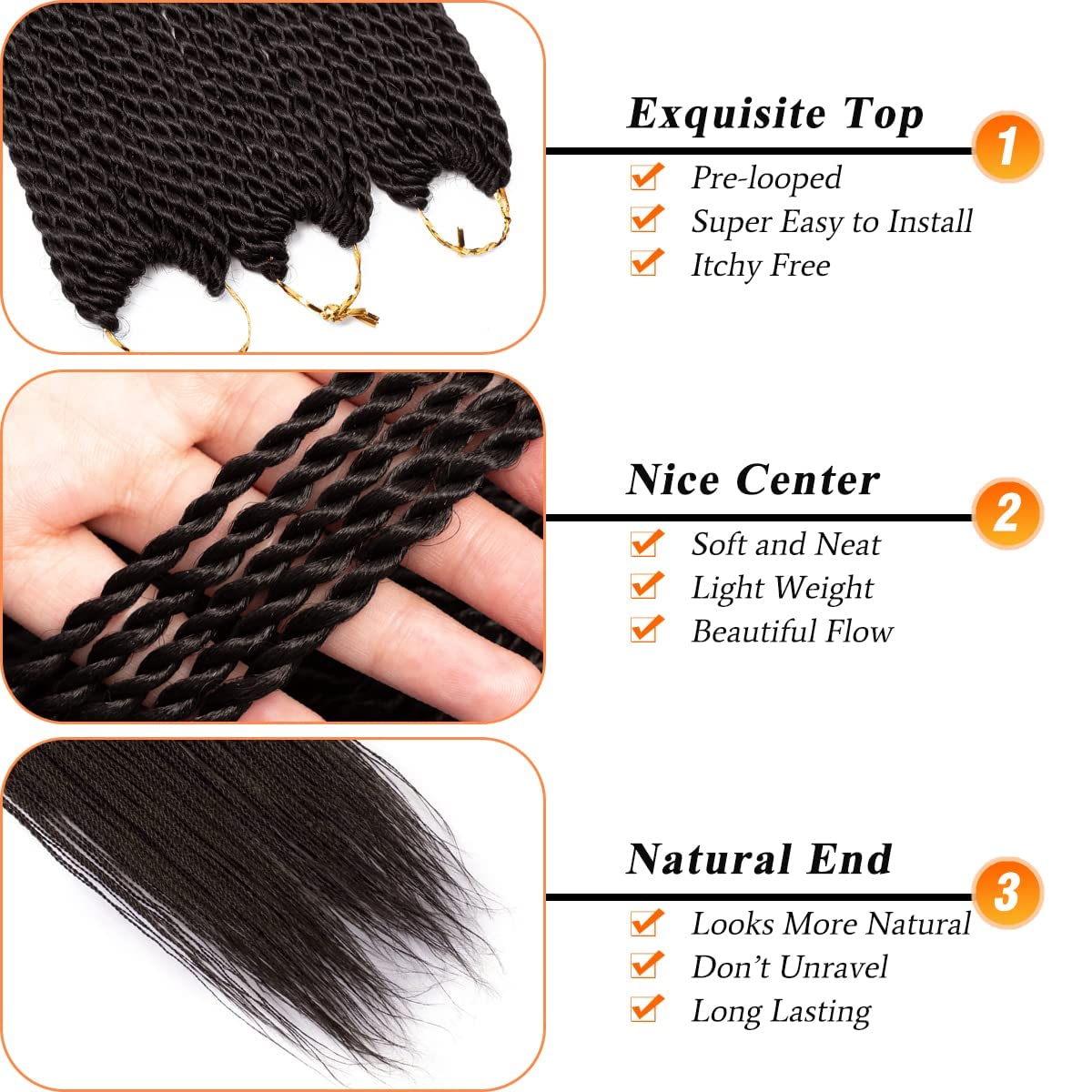 Nayoo Senegalese Twist Crochet Hair - 8 Packs 18 Inch Brown Crochet Hair For Black Women, 35 Strands/Pack Small Twist Crochet Ha