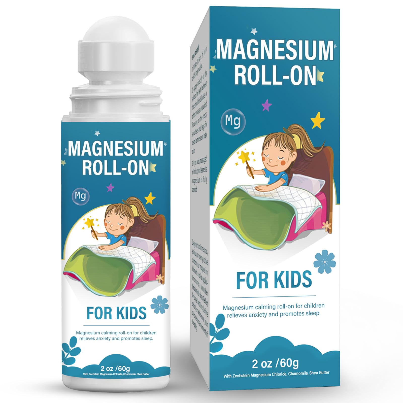 CURECURE Magnesium Lotion for Kids  Magnesium for Sleep, Calm Magnesium Oil to Help Kids Have A Calm Sleep During Bedtime & Nig