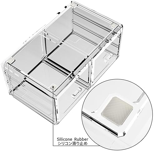 READAEER Makeup Organizer 3 Pieces Cosmetic Storage Case with 6 Drawers (Clear)