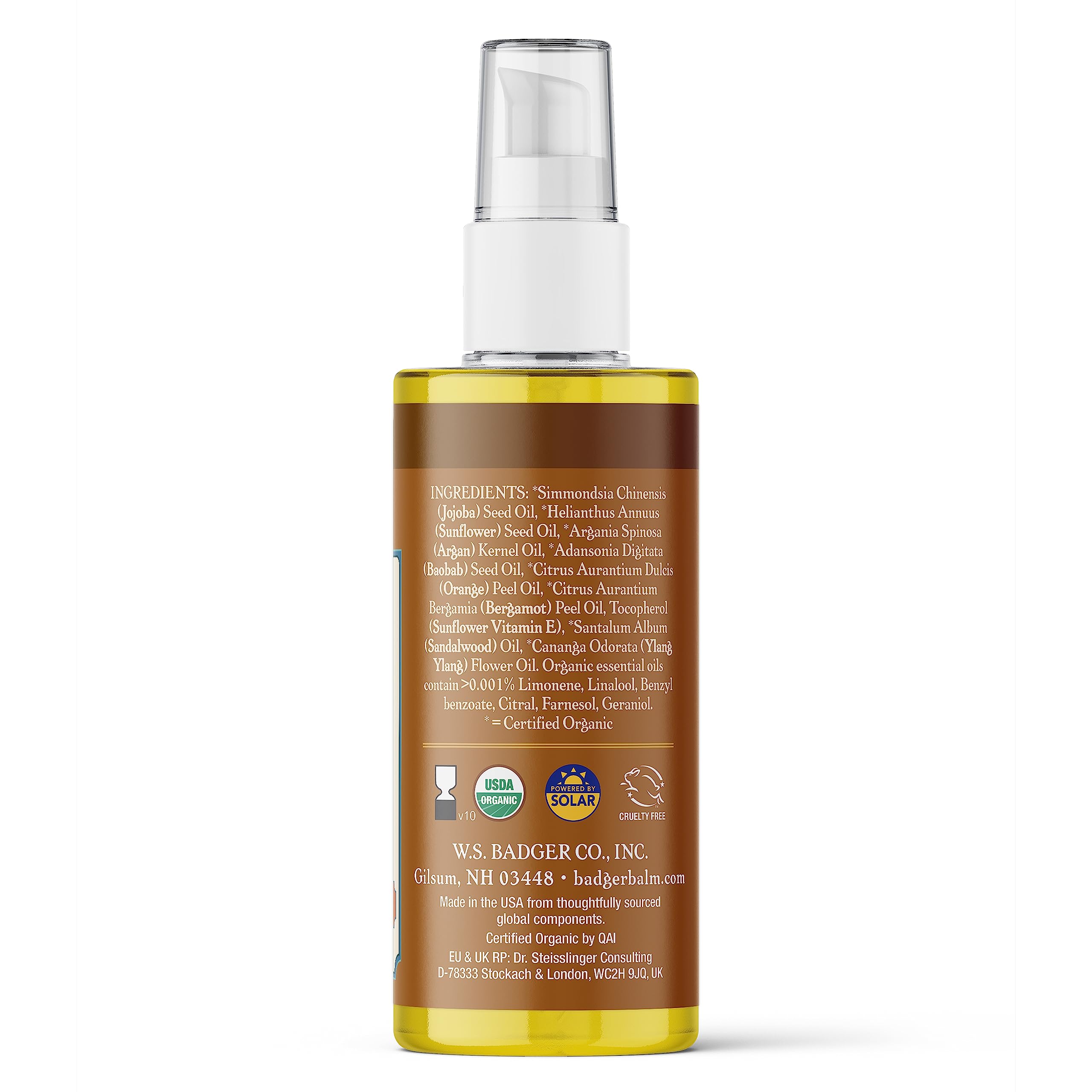 Badger - Argan Hair Oil w/Jojoba & Baobab, Moroccan Argan Oil Treatment for Dry Damaged or Frizzy Hair, Leave-In Conditioner, Or