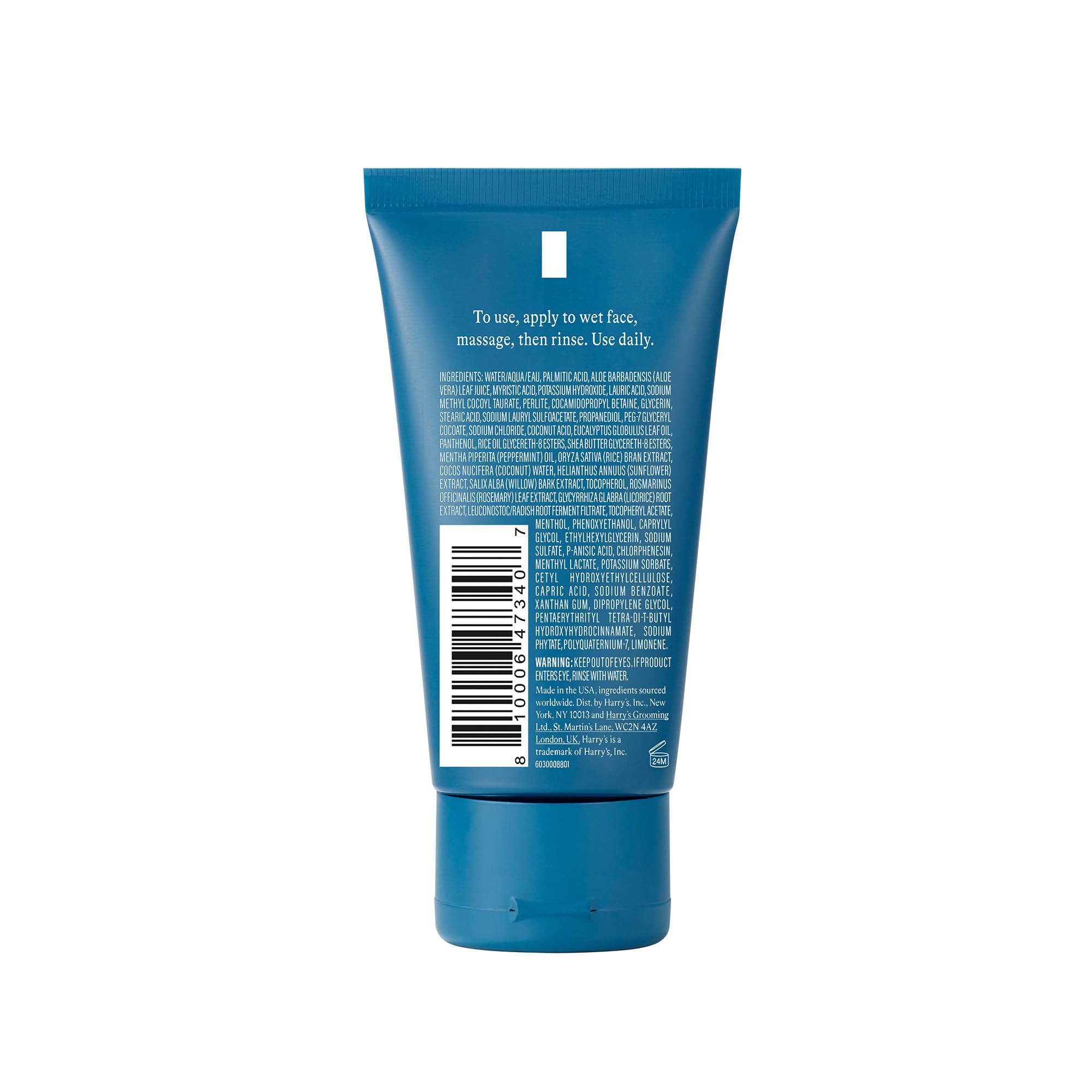 Harry's Exfoliating Face Wash for Men, Gentle Facial Skin Care Products with Volcanic Rock Exfoliant, 2 Fl. Oz, Pack of 3