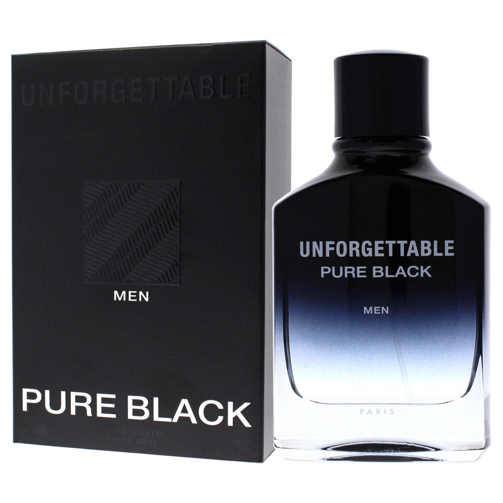 Unforgettable Pure Black By Glenn Perri, 3.4 Oz Eau De Toilette Spray For Men