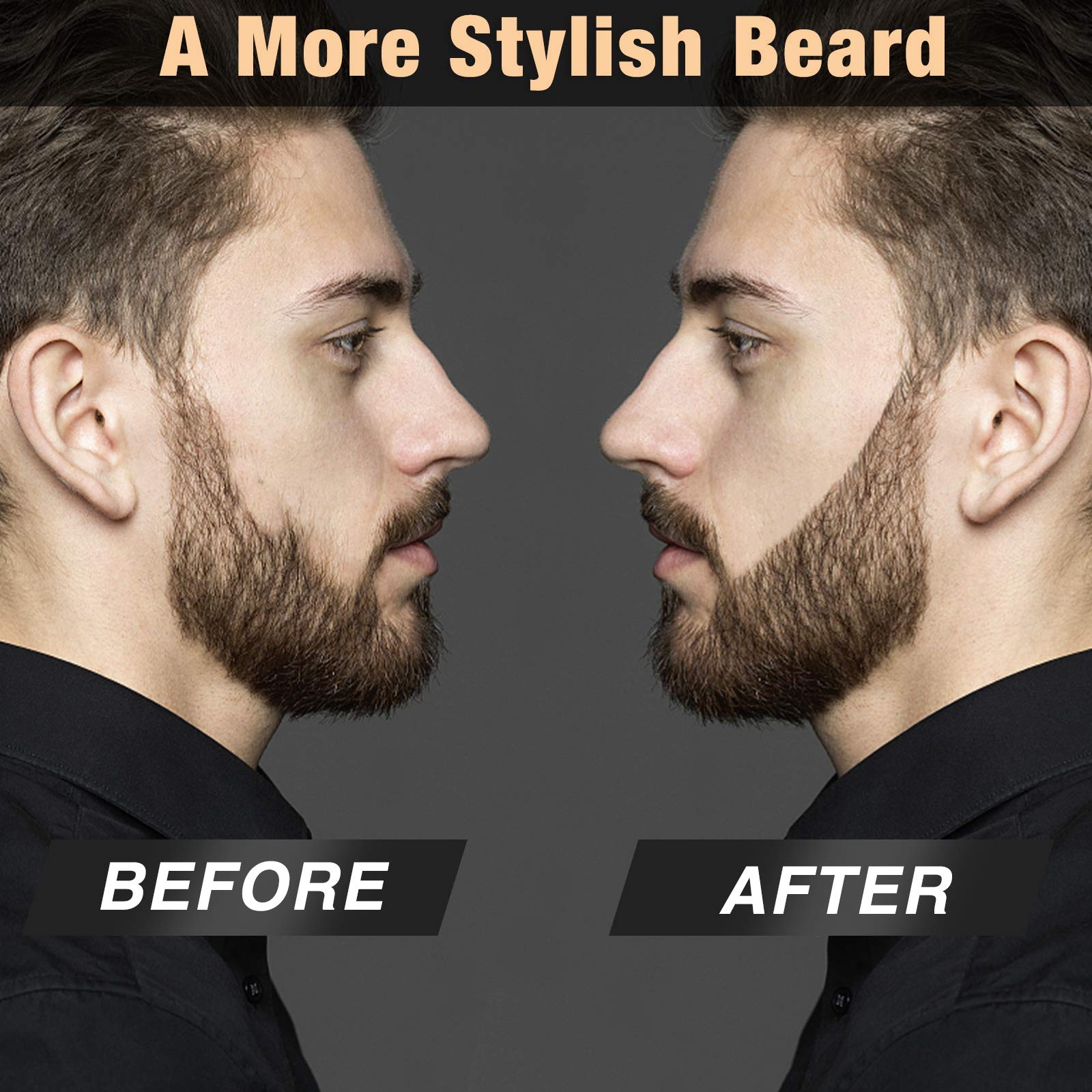 Beard Pencil Filler For Man Water Proof Beard Pen And Beard Brush Long Lasting Coverage Natural Finish, Male Mustache Repair Sha