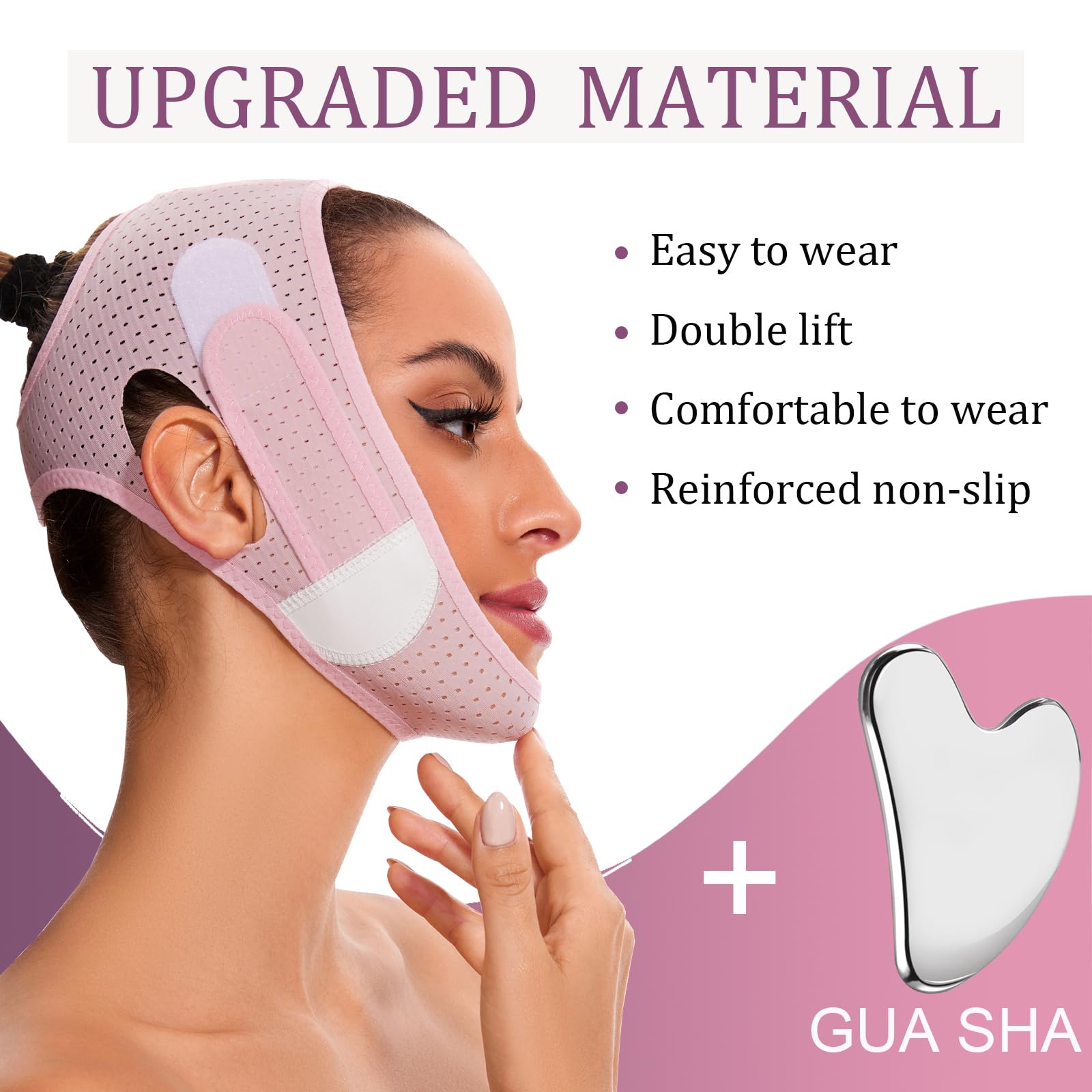 Edcbmb V Line Mask Chin Strap V Shaped Face Belt For Sleeping Jaw Exerciser For Women