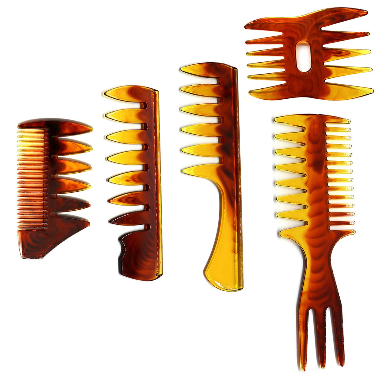Styling Hair Comb Set Salon Barber Hairstylist Texture Comb 5 Pack Professional Hair Brush Retro Hairdressing Hair Care Style Ac