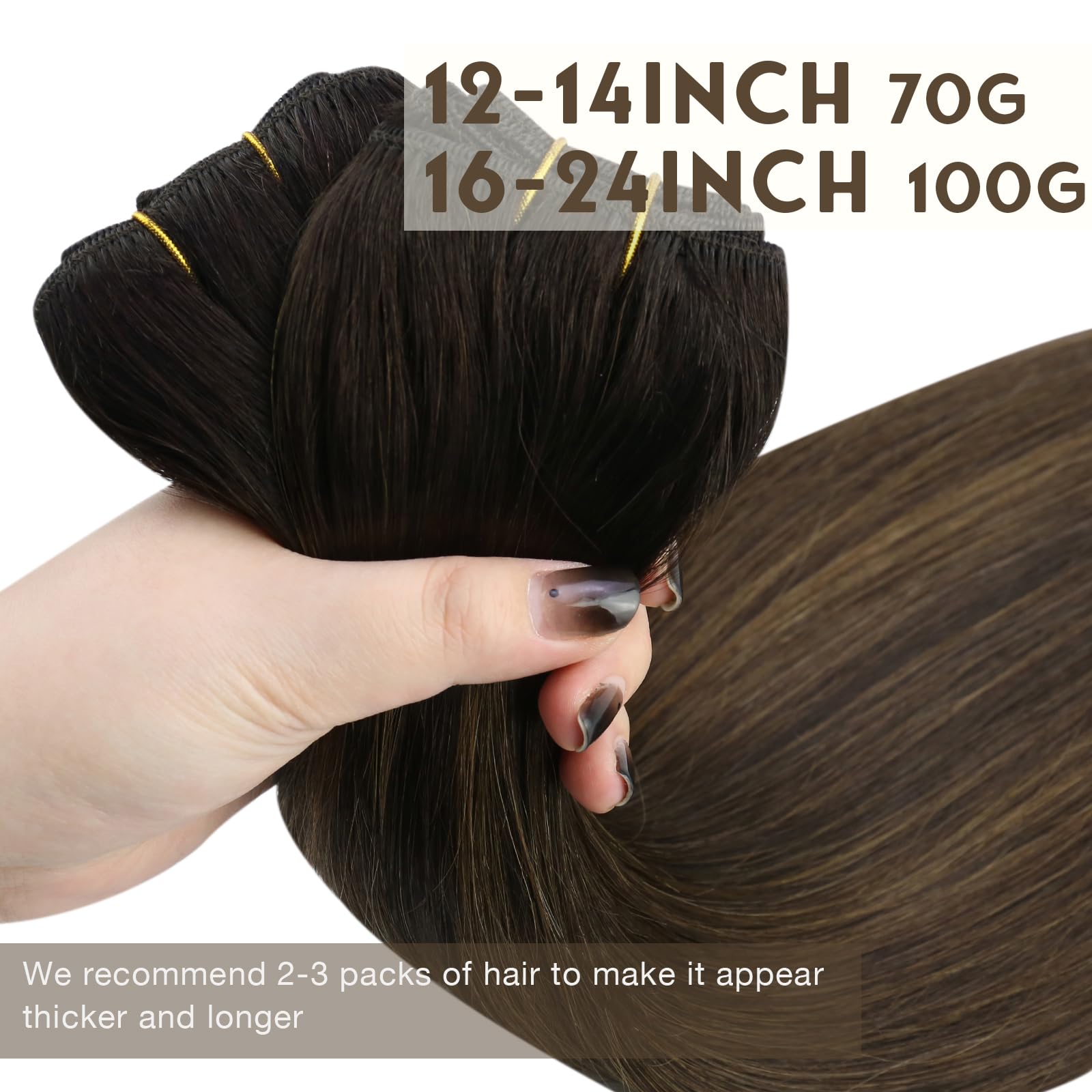 Sunny Human Hair Extensions Sew In Brown Straight Hair Extensions Real Human Hair Weft Balayage Brown Sew In Hair Extensions Rea