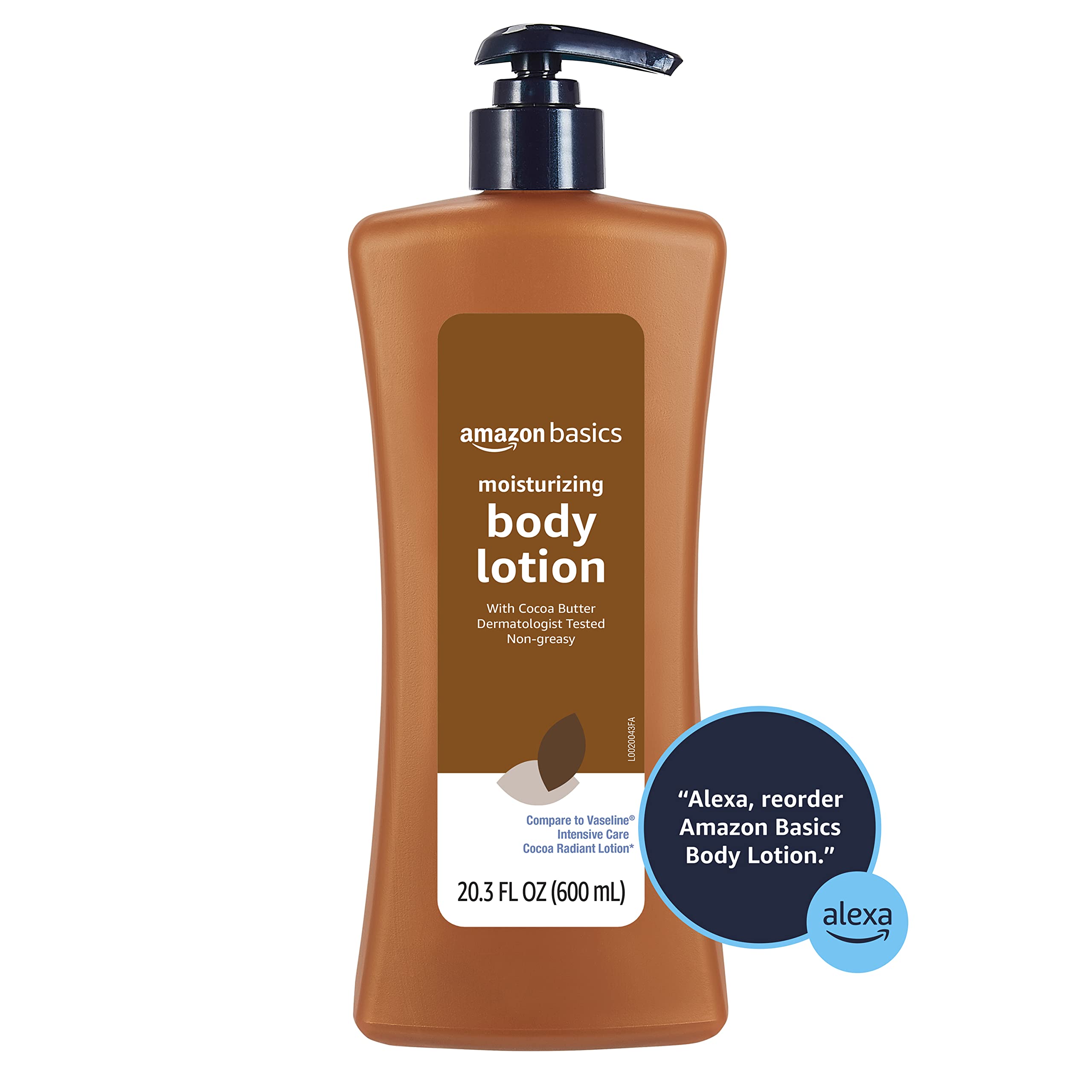 Amazon Basics Cocoa Butter Body Lotion, Lightly Scented, 20.3 Fl Oz (Pack Of 4)