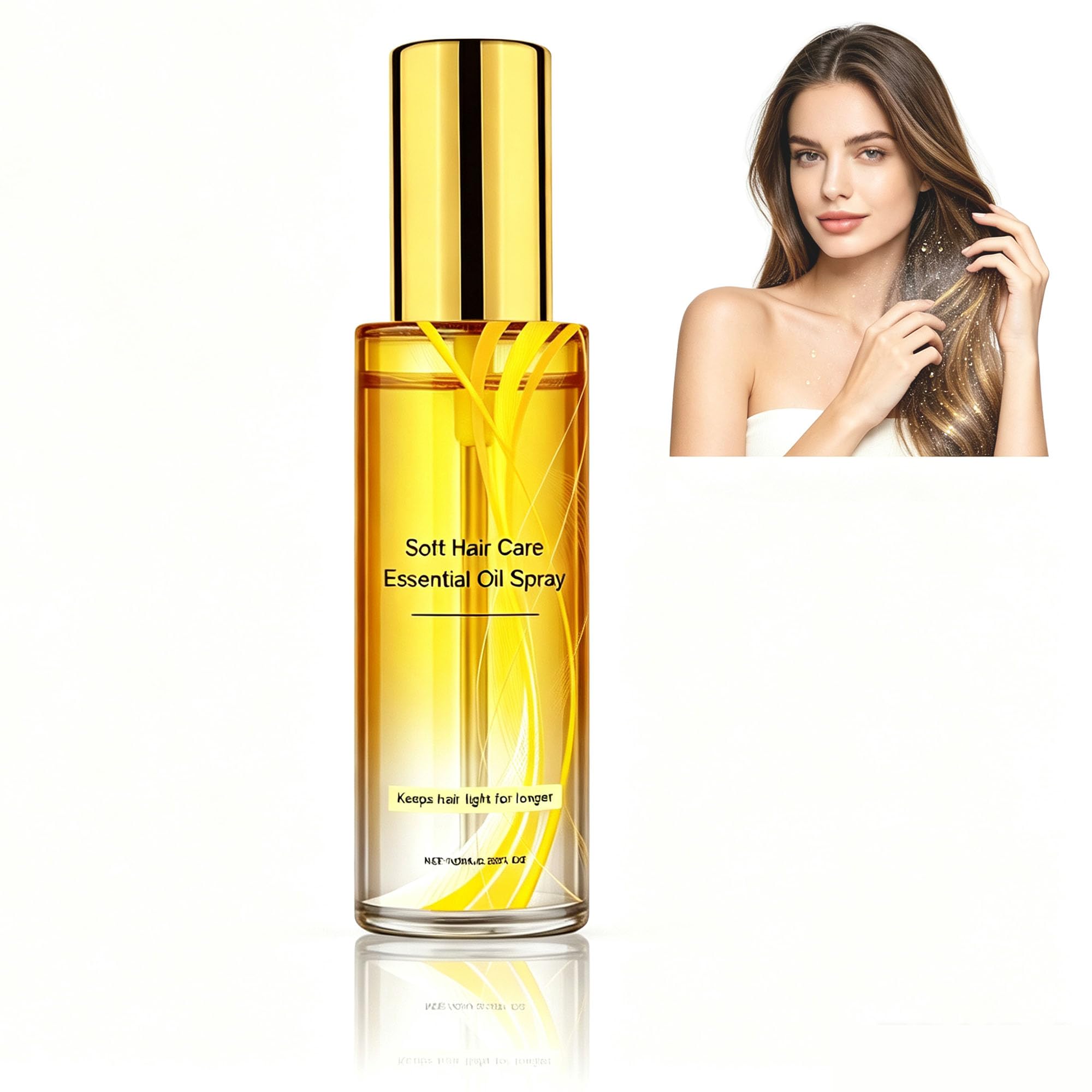 MildMane Hair Oil Spray, Hair Mist For Dry &Damaged Hair, Non Greasy Shine Mist, Lightweight Hair Serum, Nourishing Treatment, F