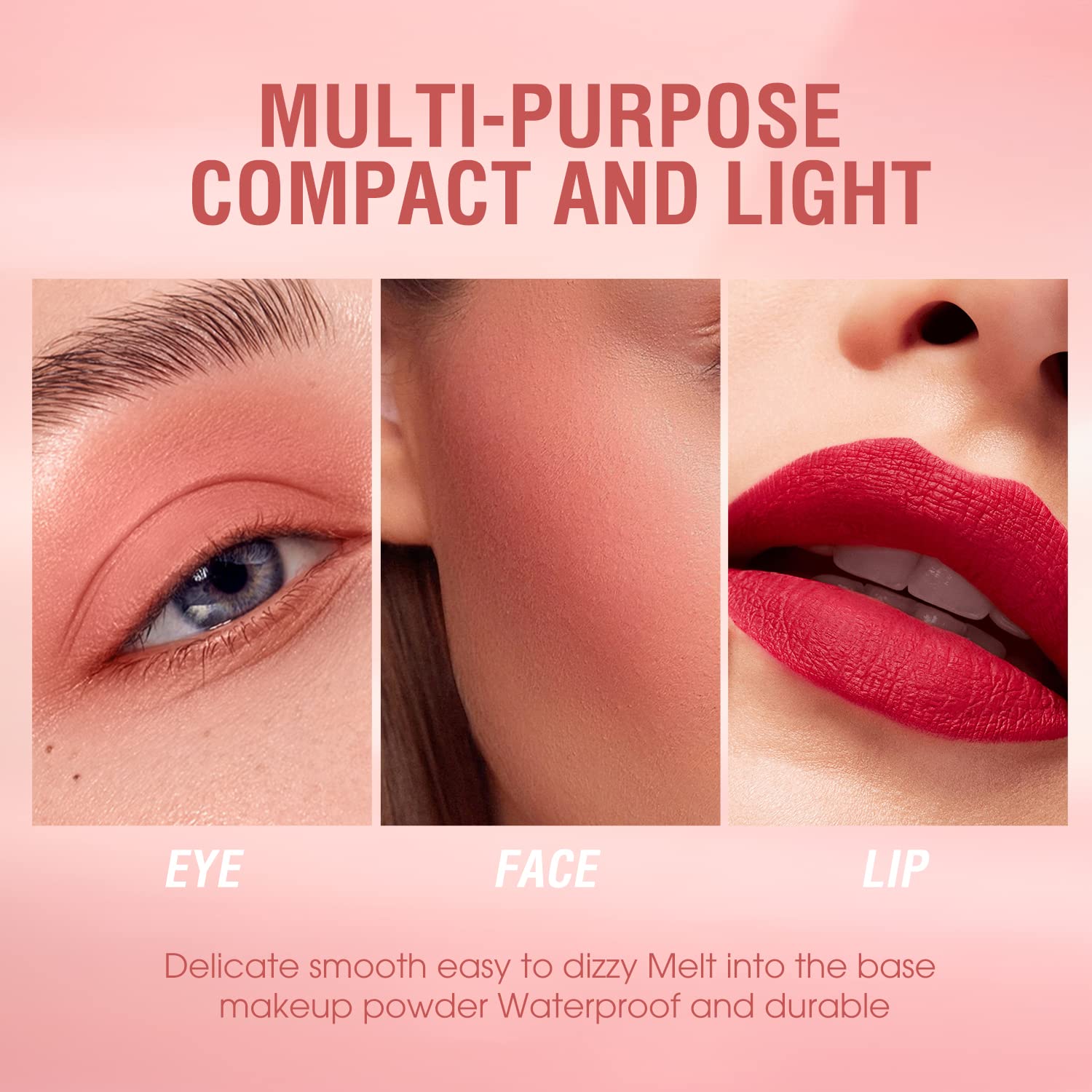 Cheek Gel Cream Liquid Blush Makeup, Soft Lightweight Breathable Feel, Long-Wearing, Smudge Proof, Natural-Looking, Skin Tint Bl