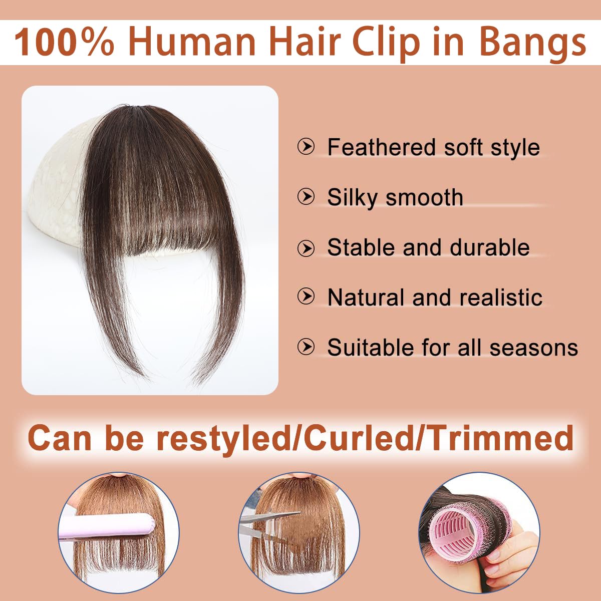 Misney Bangs Hair Clip In Bangs Real Human Hair Extensions Wispy Bangs Fringe With Temples Hairpieces Air Bangs For Women Human