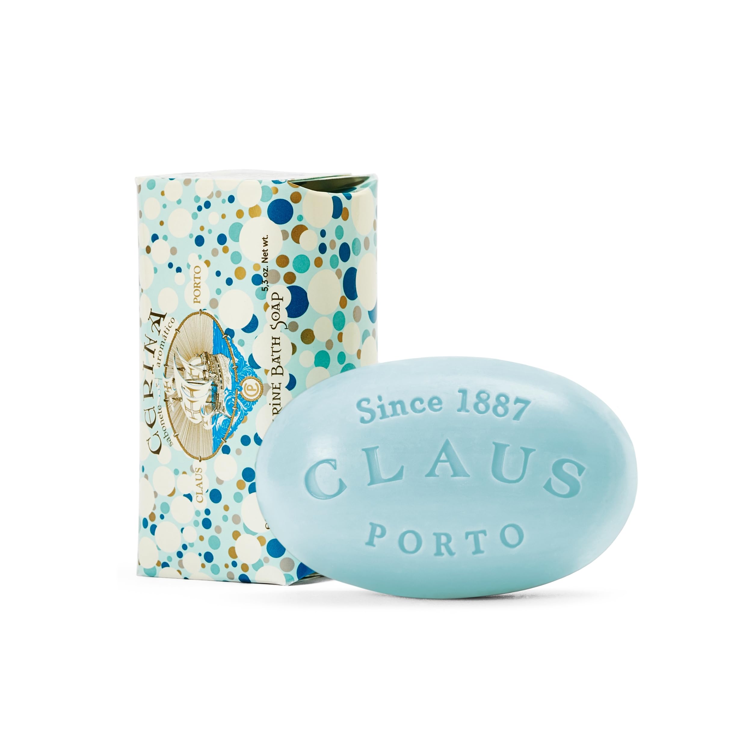 Claus Porto - Cerina Brise Marine Body Soap for Men + Women | Fresh, Cleansing, Nourishing | Handcrafted, Aromatic, Refreshing, 