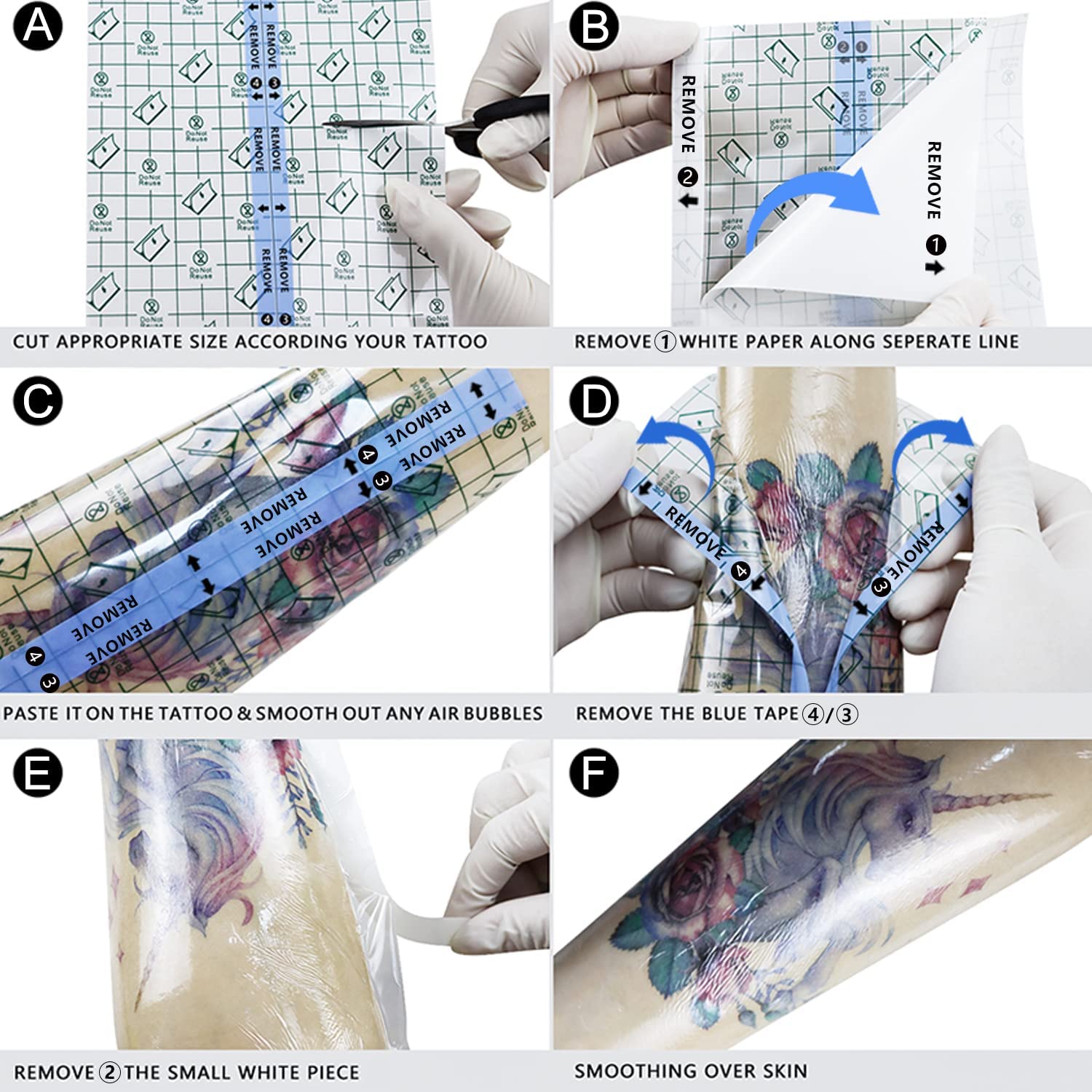 Tattoo Aftercare Waterproof Bandage Transparent Film Dressing Second Skin Healing Protective Clear Adhesive Bandages Tattoo Supp
