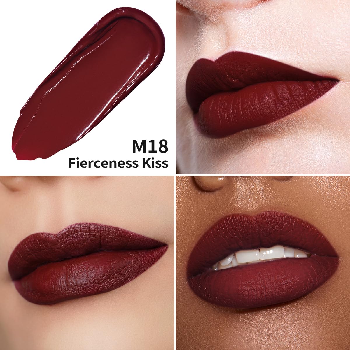 Oulac Matte Liquid Dark Red Lipstick For Women, Long Lasting Lipstick, Waterproof Lip Stain, No Transfer, Creamy High Pigmented
