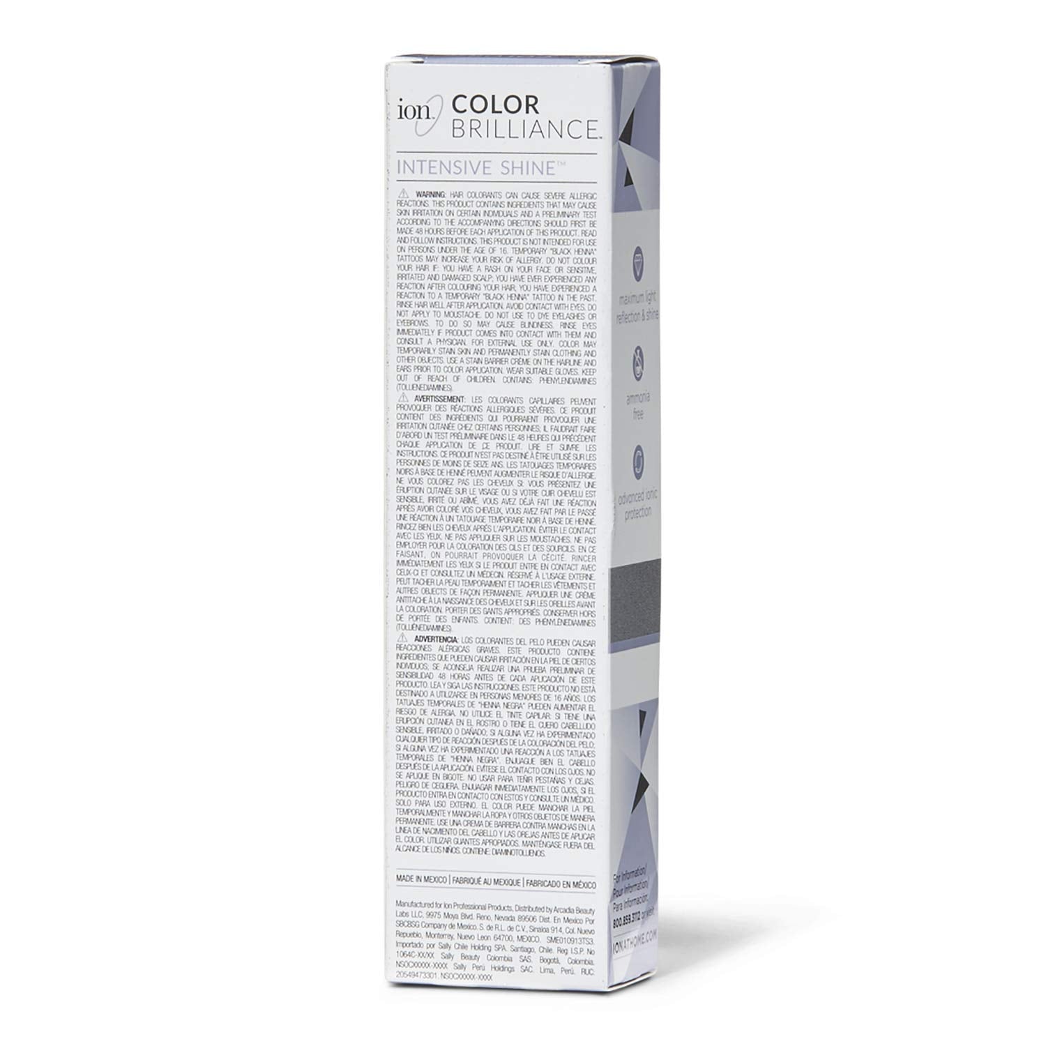 Ion Intensive Shine 6Vv Intense Violet Demi Permanent Creme Hair Color 6Vv Intense Violet