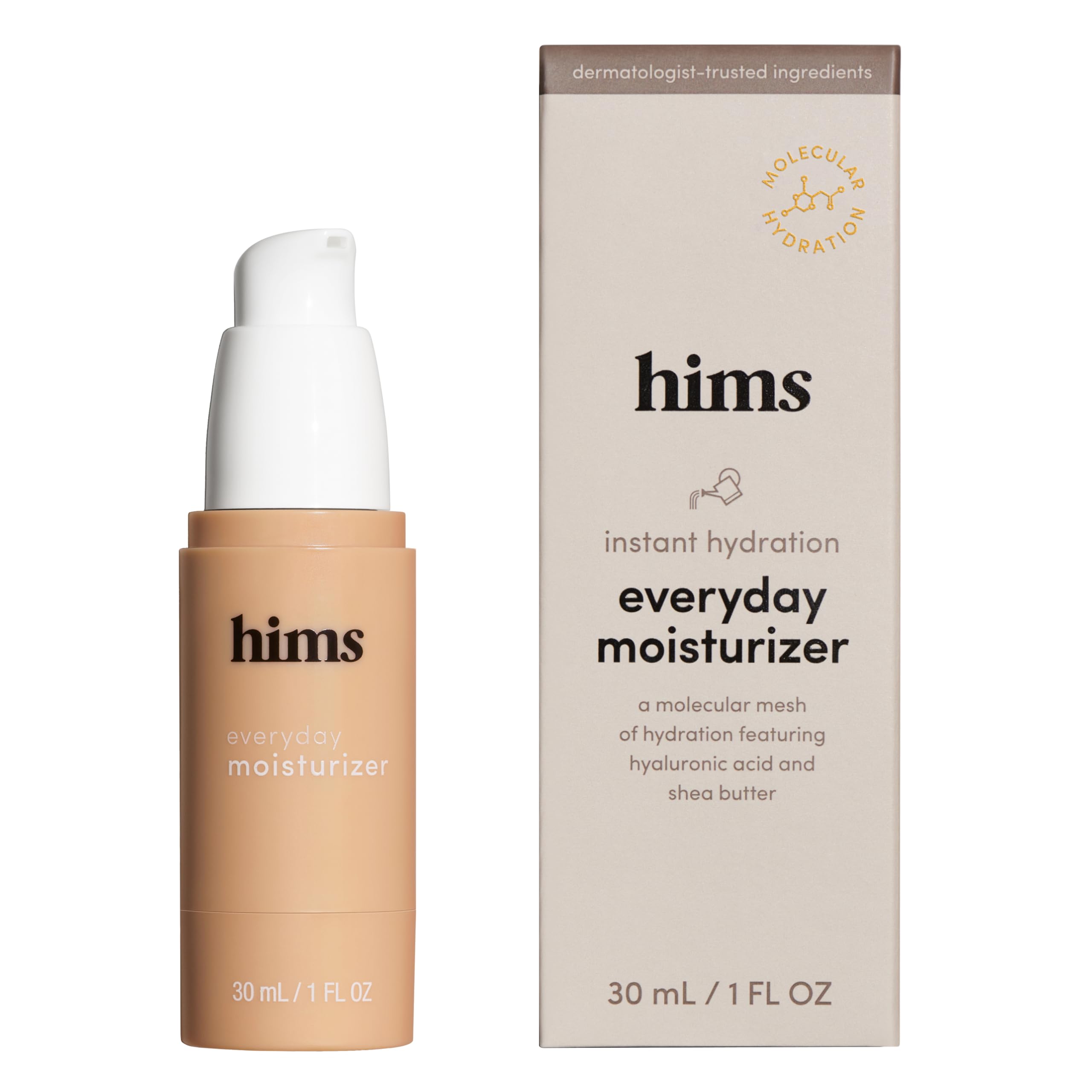 hims everyday moisturizer for men - Energize Skin, Lock in Hydration - Hyaluronic Acid, Shea Butter, Lightweight Formula, Ocean 