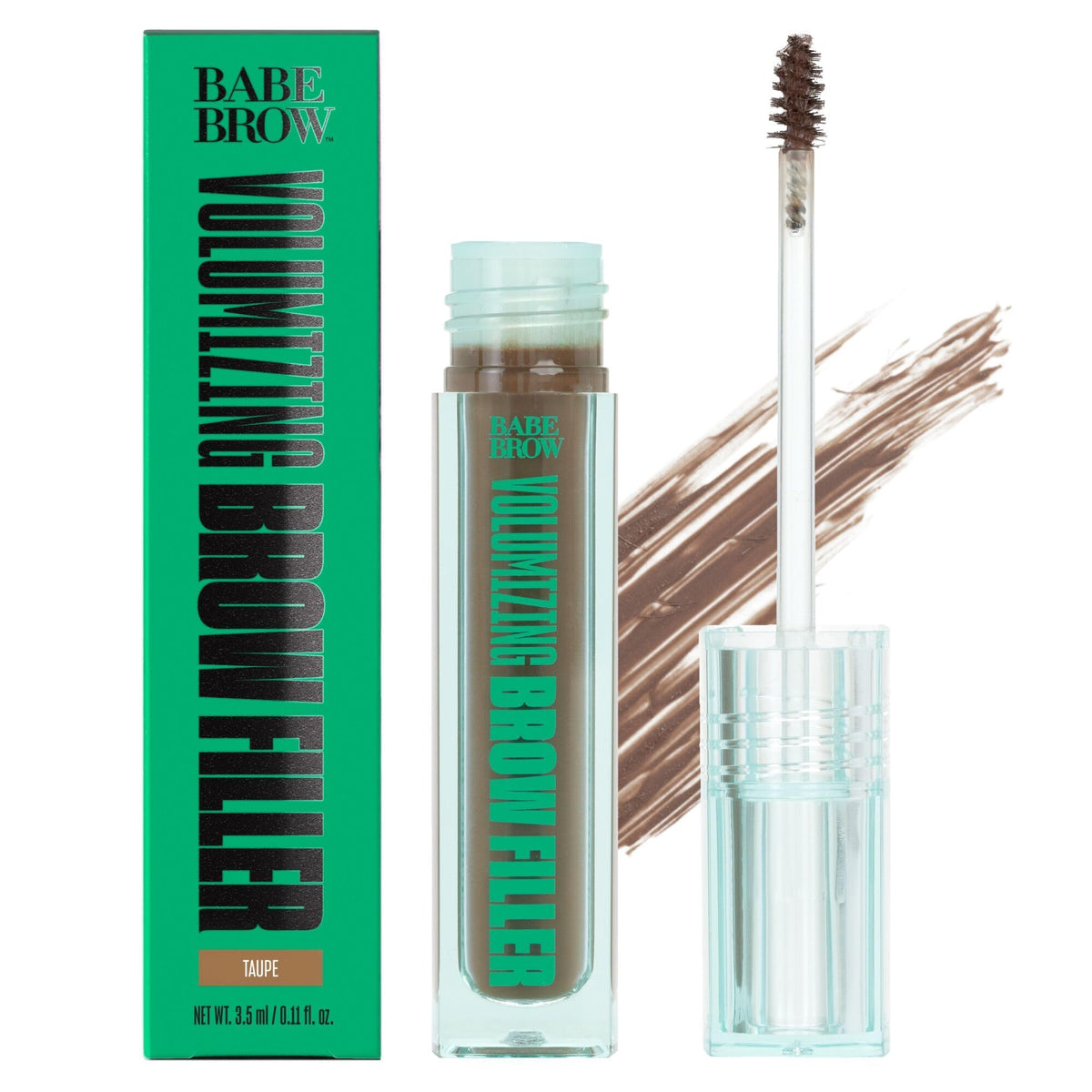 Babe Original Volumizing Eyebrow Filler For Thicker Brows - Tinted Brow Gel with Peptides & Biotin, Smudge Resistant Brow Mascar