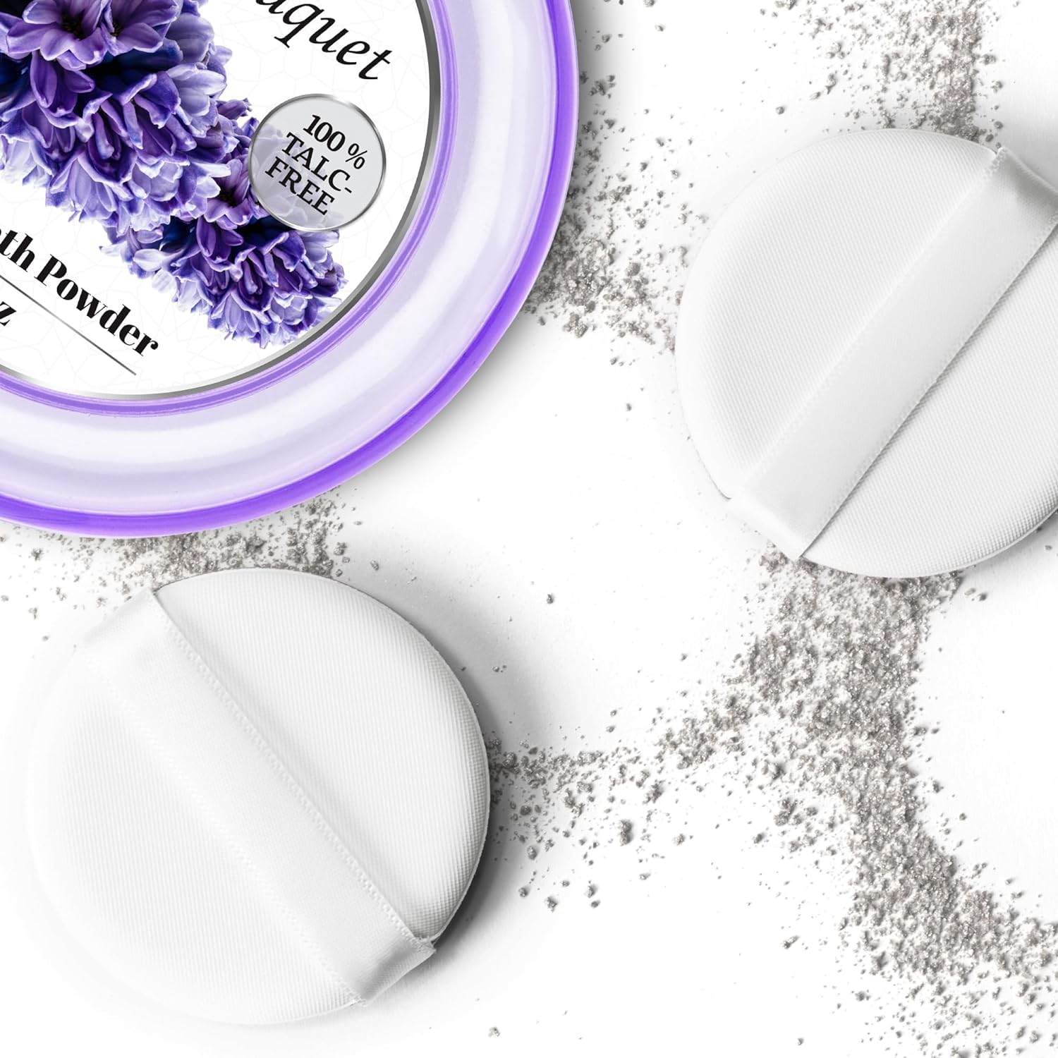 R-Neu 2 Pack Body Powder For Women With Powder Puff, 100% Talc-Free, Elegant Rose Petal & Royal Bouquet Scented Dusting Powder,