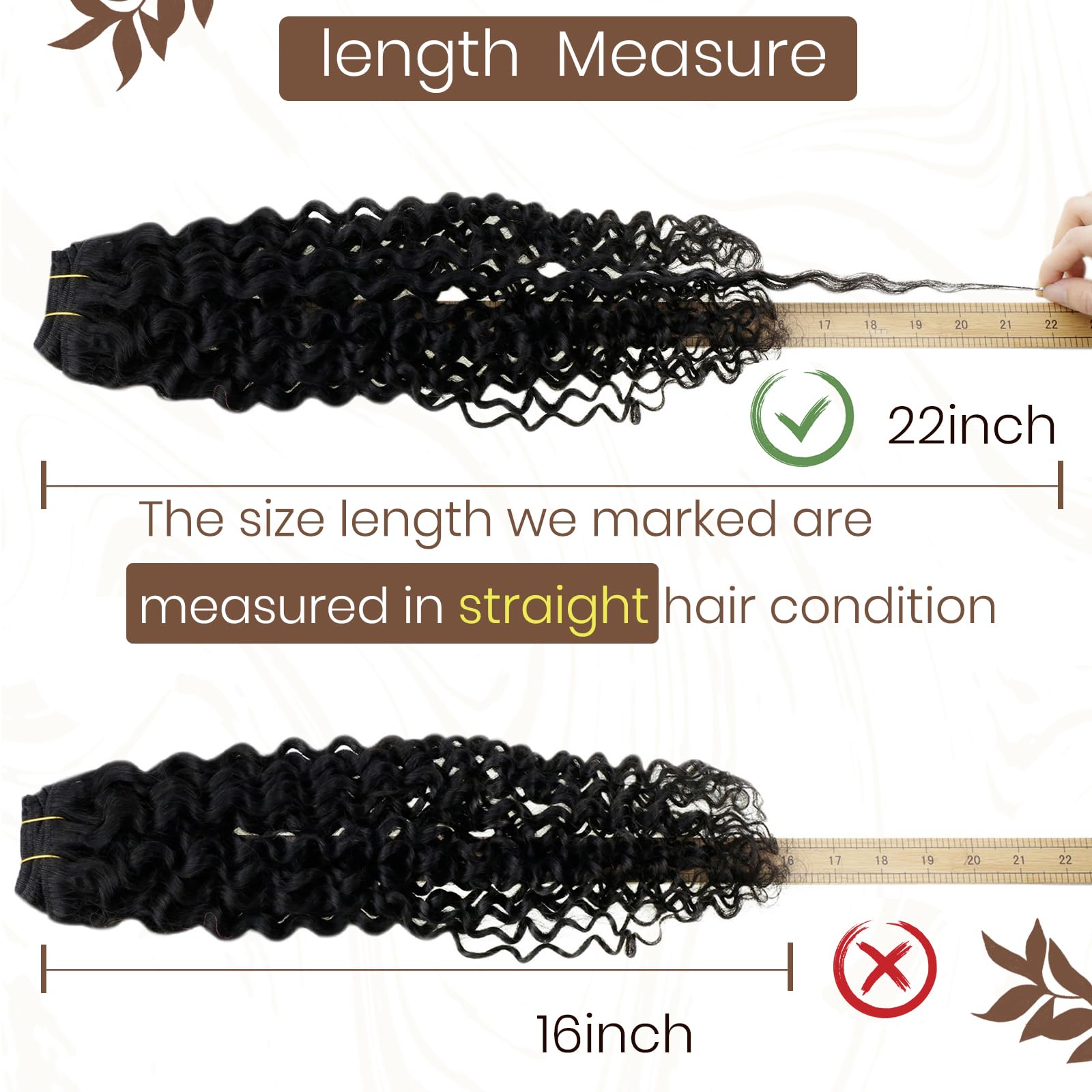 Hetto Curly Clip in Human Hair Extensions #1 Jet Black Curly Clip in Extensions Human Hair Natural Wavy Clip in Hair Extensions