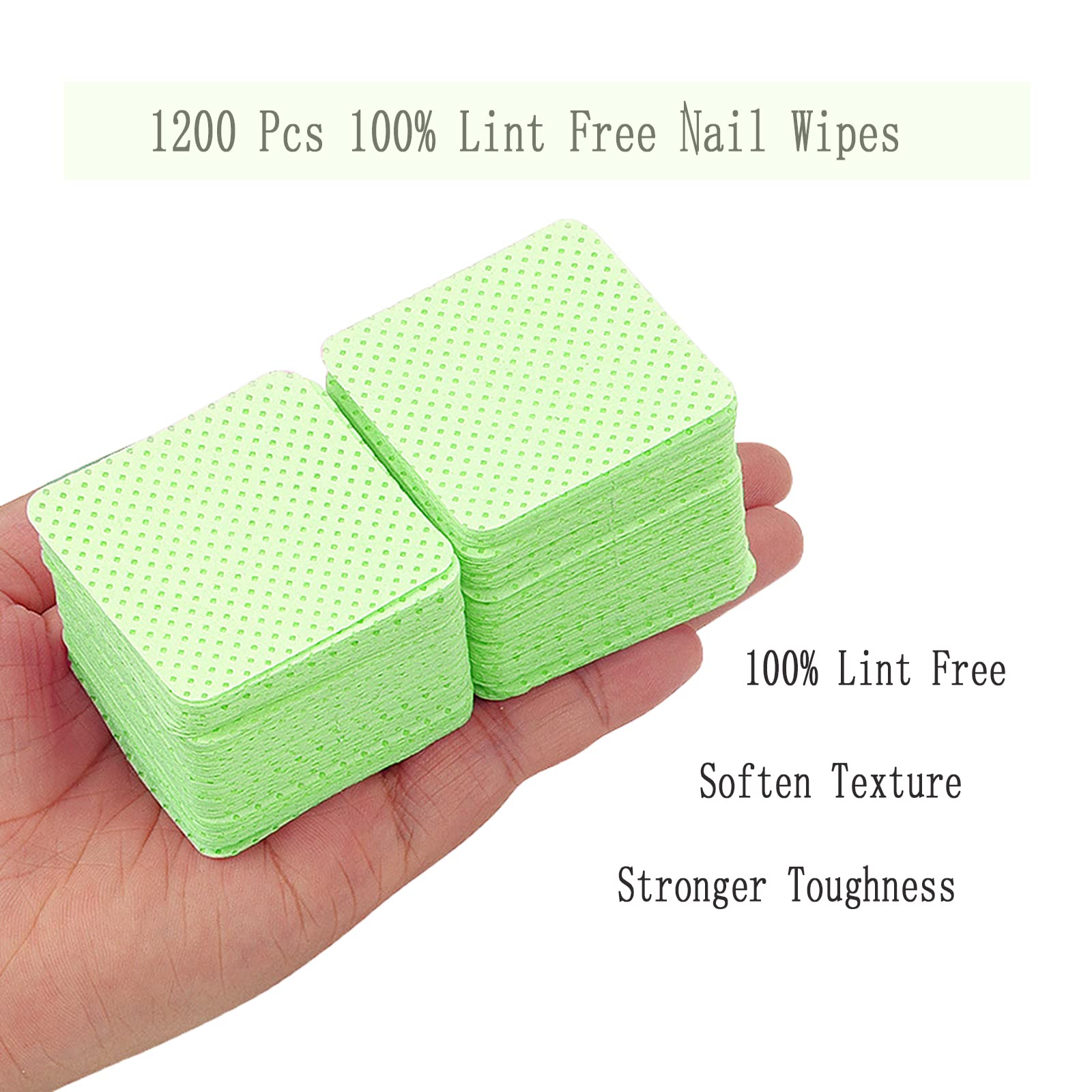1200Pcs Lint Free Nail Wipes Lint Free Wipes, Glue Wipes For Eyelash Extension, Glue Cleaning Wipe Lint Free Non Lint Nail Wipes
