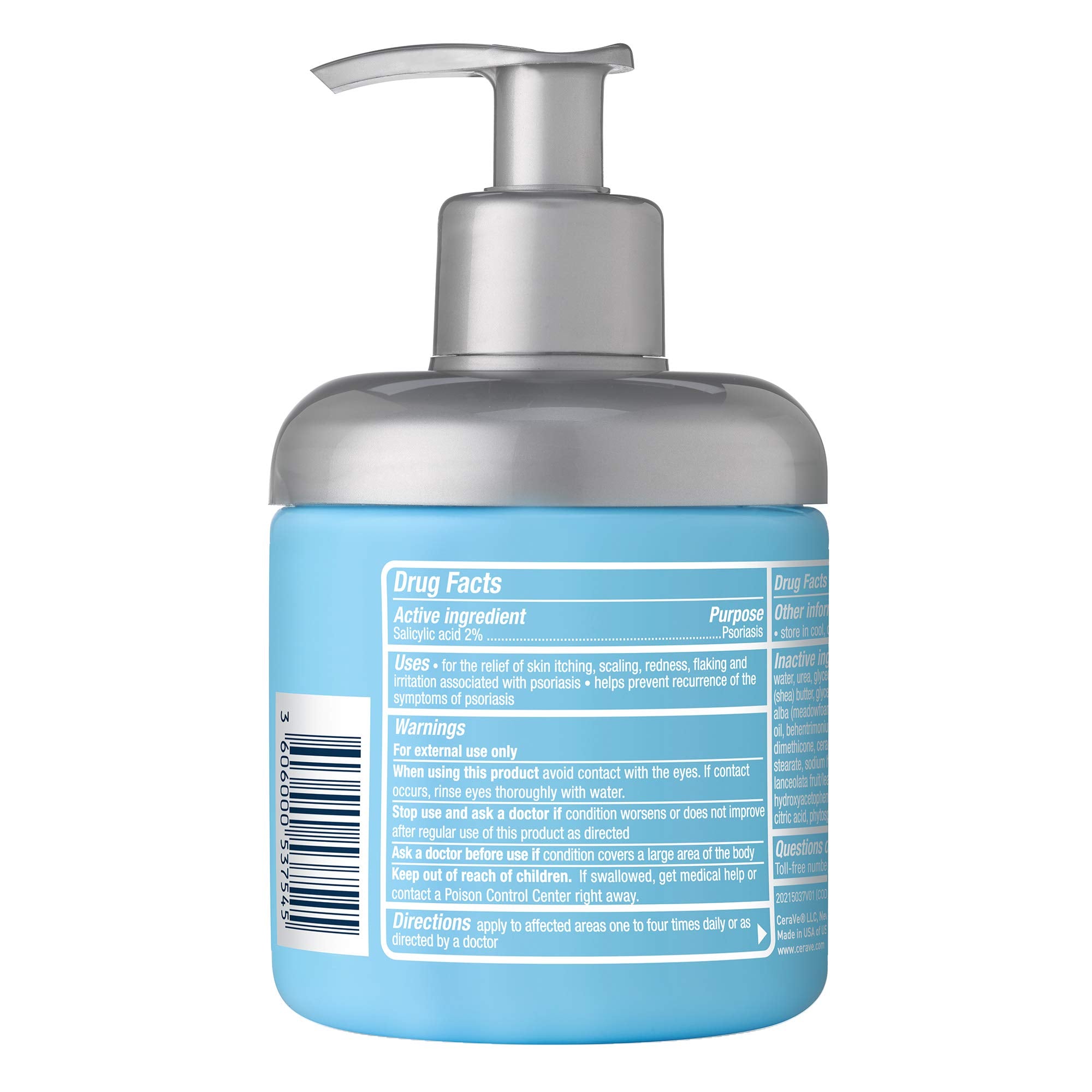 Cerave Moisturizing Cream For Psoriasis Treatment, With Salicylic Acid For Dry Skin Itch Relief & Urea For Moisturizing, Fragran