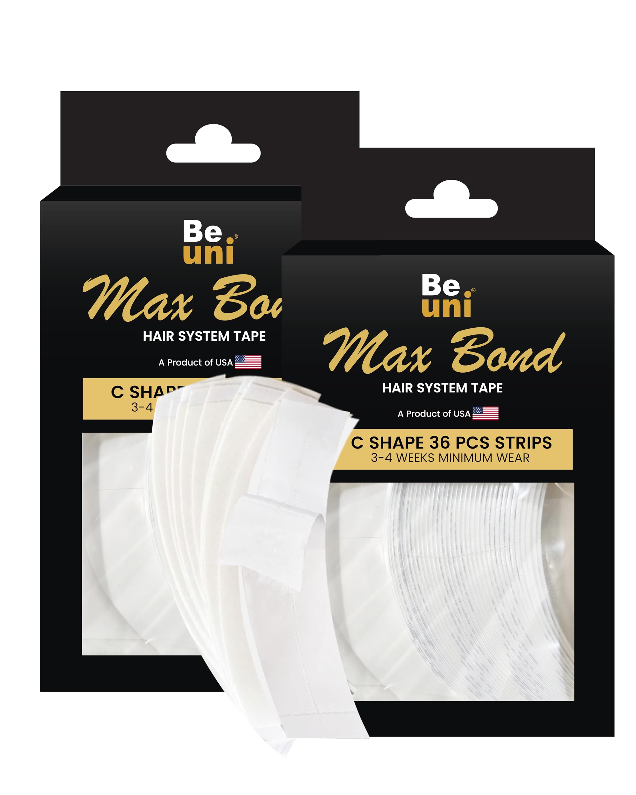 Beuni Max Bond Hair Patch Tape For Men | Super Ultra Hold 2-4 Weeks | No Shine Wig Tape For Men | Waterproof, Skin Safe Medical 