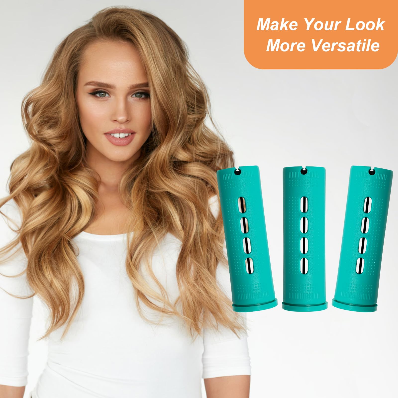 50 Pcs 1 Inch Perm Rod Set, Zhaoyao Perm Rods For Nature Hair, Cold Wa ...