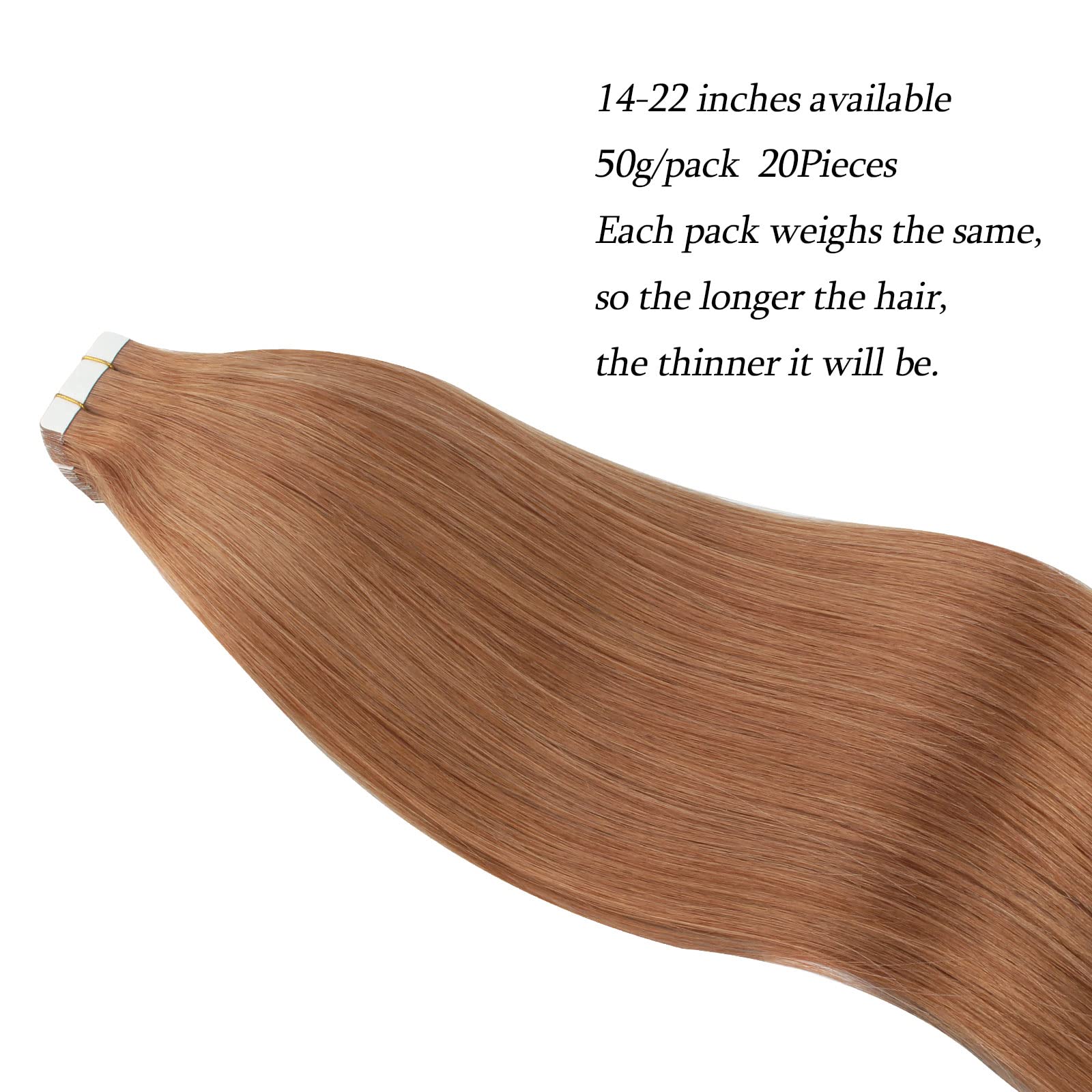 Abh Amazingbeauty Tape In Hair Extensions Semi-Permanent Pre Taped Real Remi Remy Human Tape In Human Hair 50G 20Pcs Skin Weft I