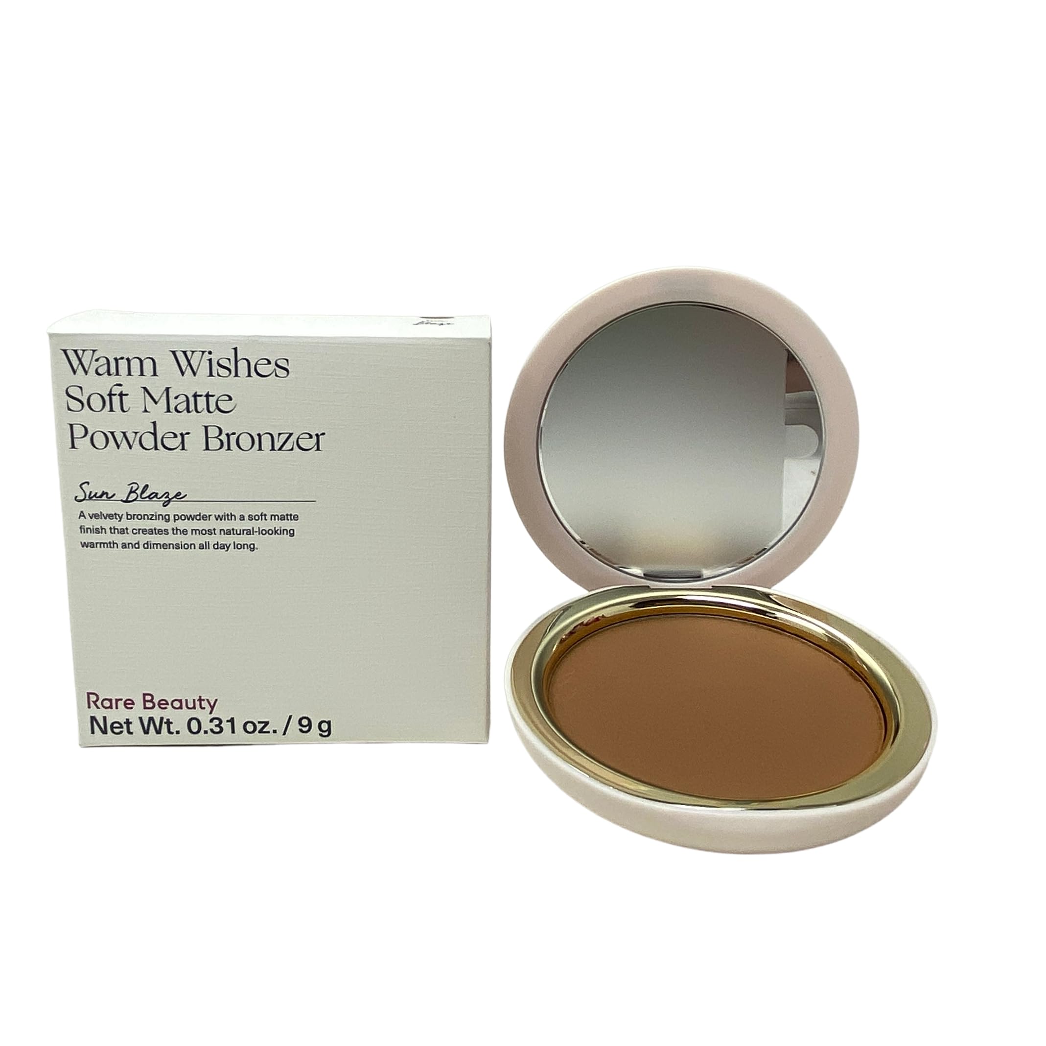Rare Beauty Warm Wishes Soft Matte Powder Bronzer  Sun Blaze  (tan with neutral warm undertone) 0.31 oz/9 g