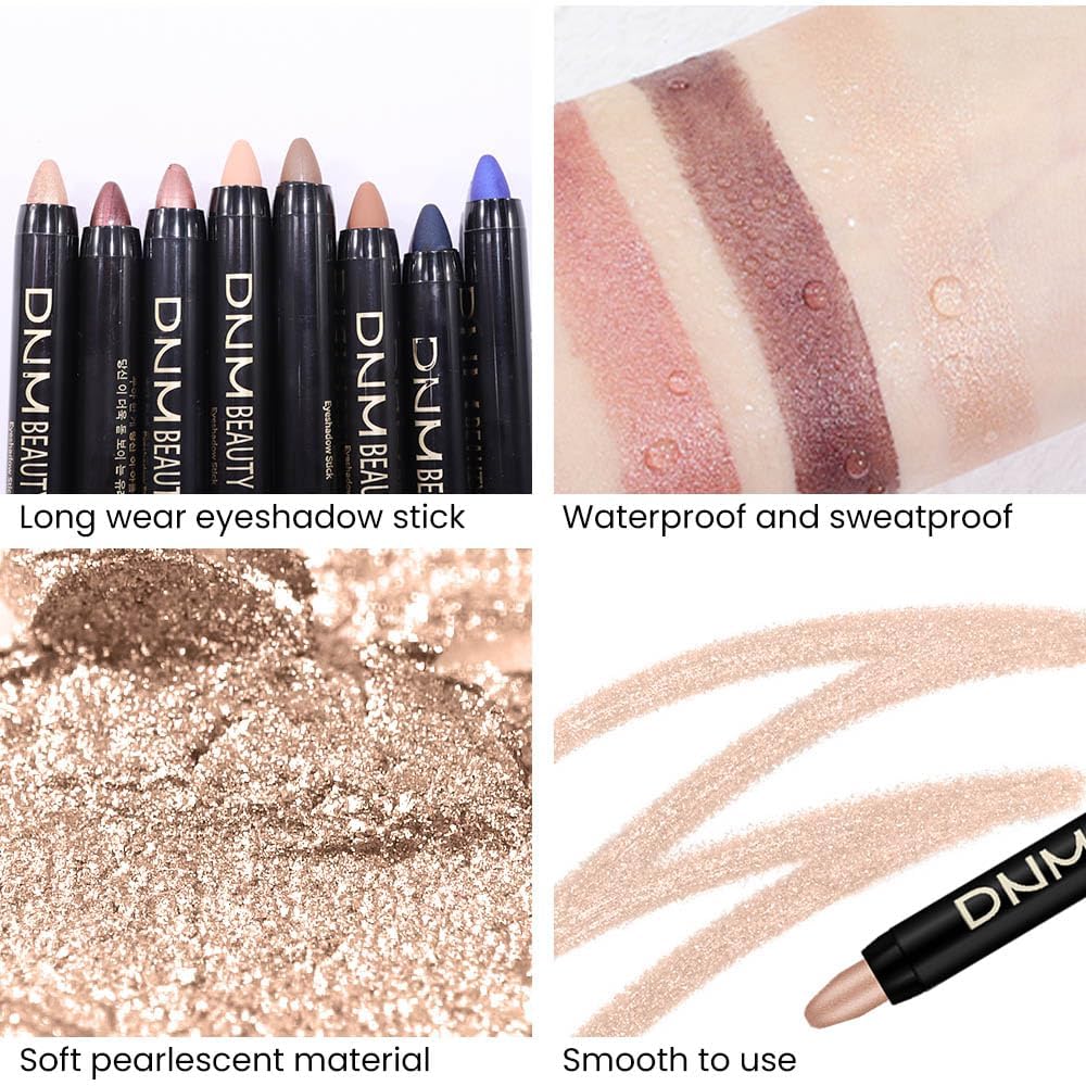 Evpct 2Pcs Cream Eyeshadow Sticks Set For Eyes Waterproof, Sand Shimmer Matte Eye Shadow Stick Pencil Pen Bulk Sombras En Crema