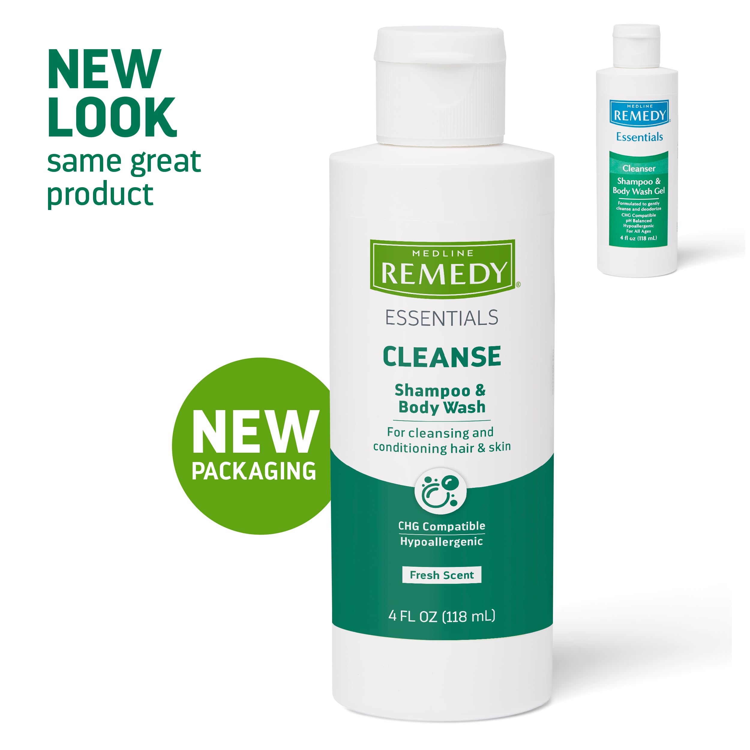 Medline MSC092SBW04H Remedy Basics Shampoo and Body Wash Gel, 4oz.