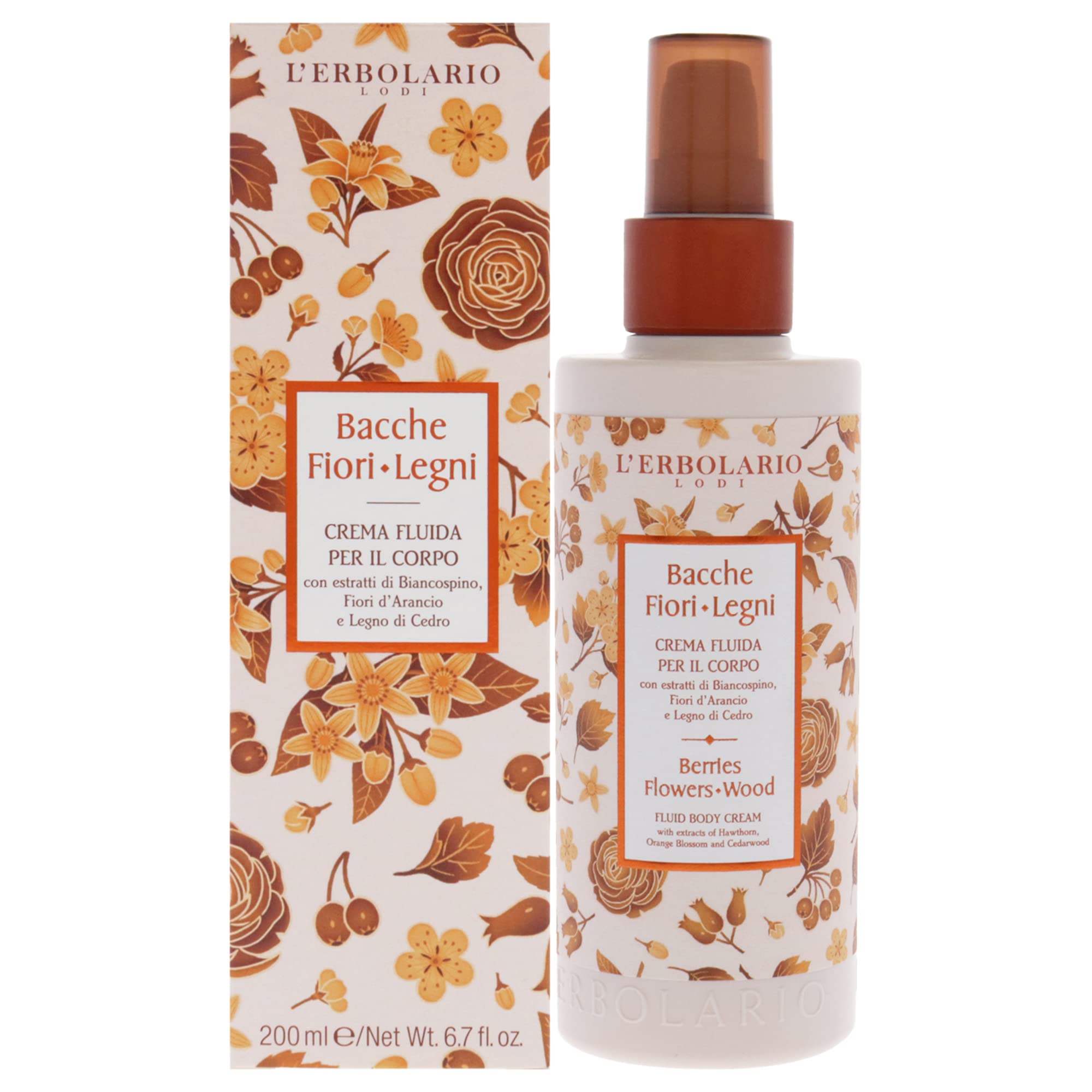 Berries Flowers Wood Fluid Body Cream By Lerbolario For Unisex - 67 Oz Body Cream