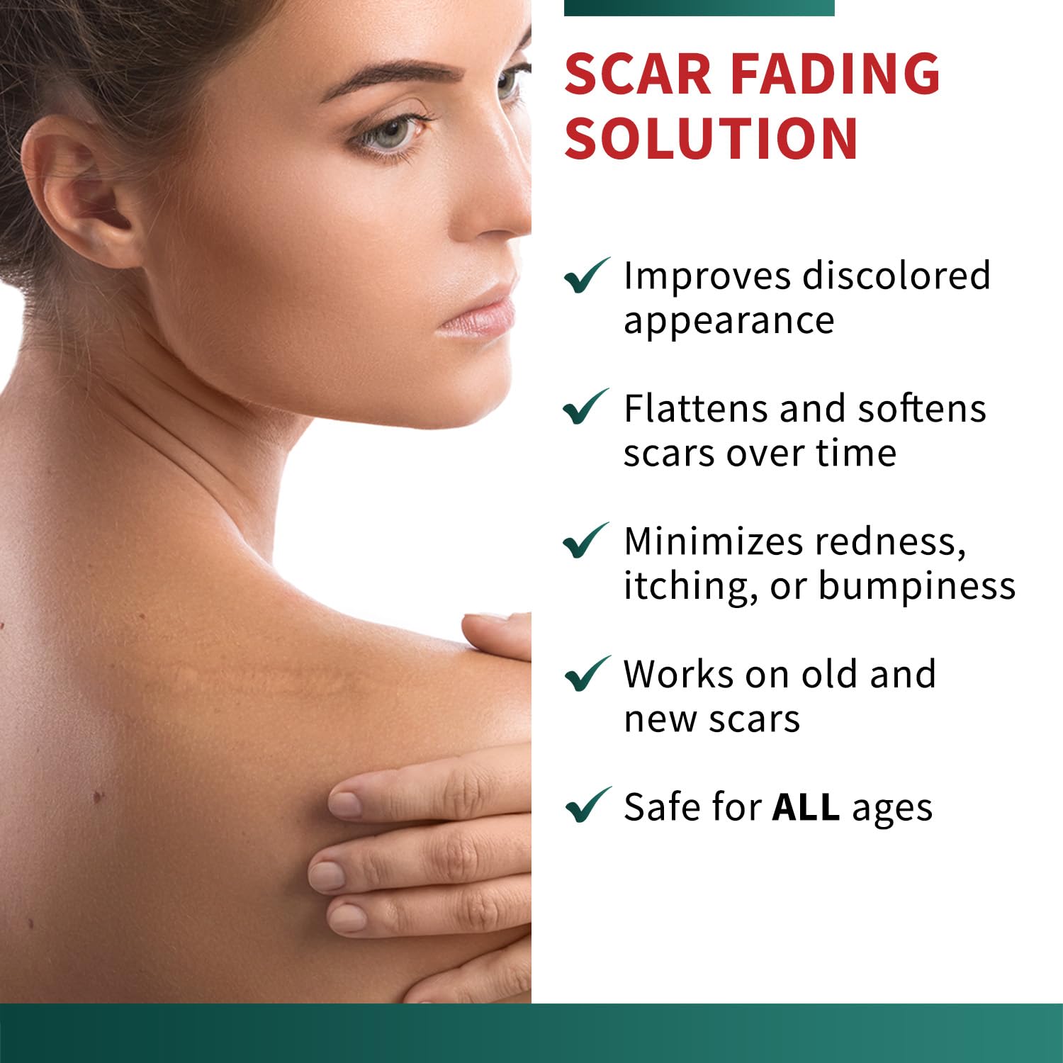 Medical Grade Silicone Scar Tape Advanced Adhesive Formulation (1.6'' X 118'') Scar Removal Away Strips For Surgical Scars, Sili