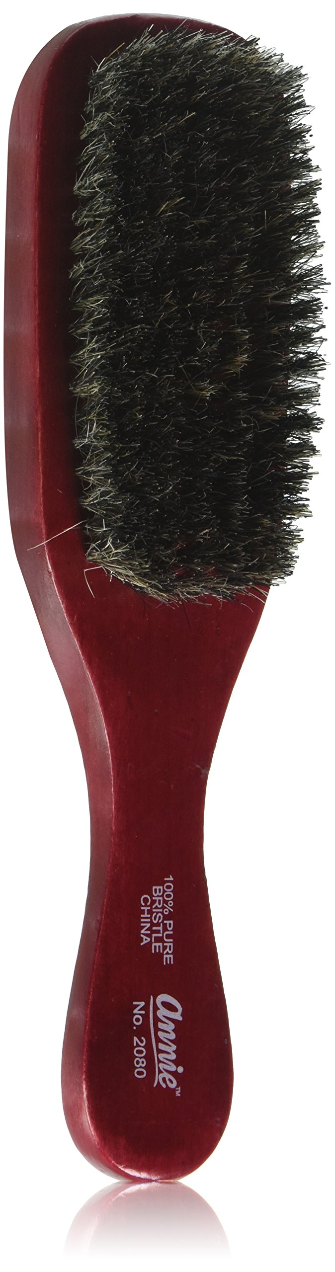 ANNIE Wave Soft Brush (Model:2080), Natural wood, boar bristles, wooden brush, won't pull on your hair, detangler, pulls out the