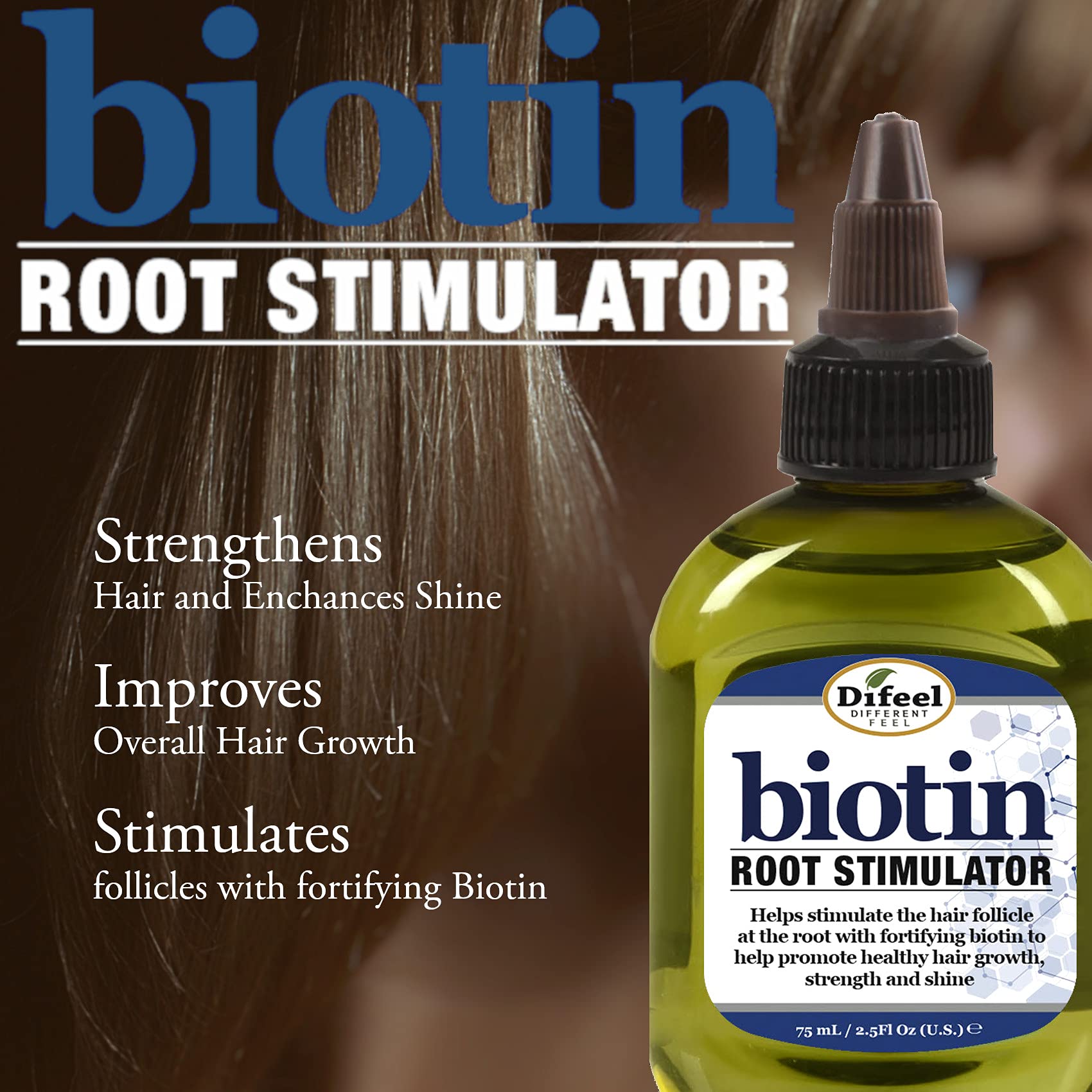 Difeel Biotin Root Stimulator 7.1 Oz. - Follicle Stimulator For Hair Growth