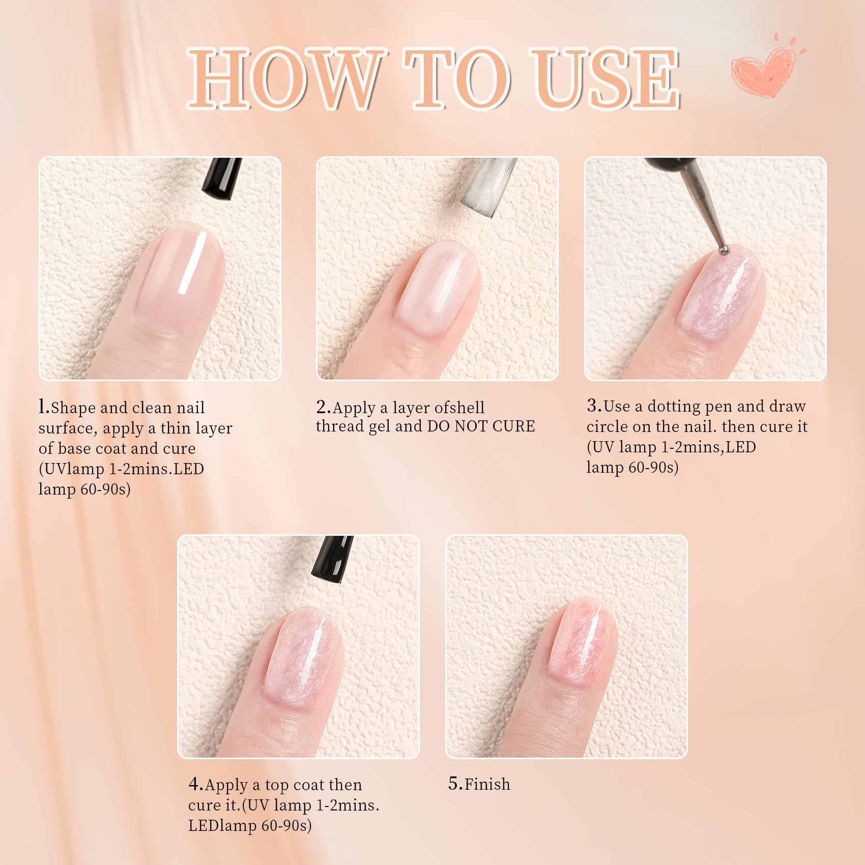 Maychao 15Ml Pearl Gel Nail Polish 1Pc Pearlescent Shell White Nail Polish Soak Off Shimmer Mermaid Gel Polish For Nail Art Mani
