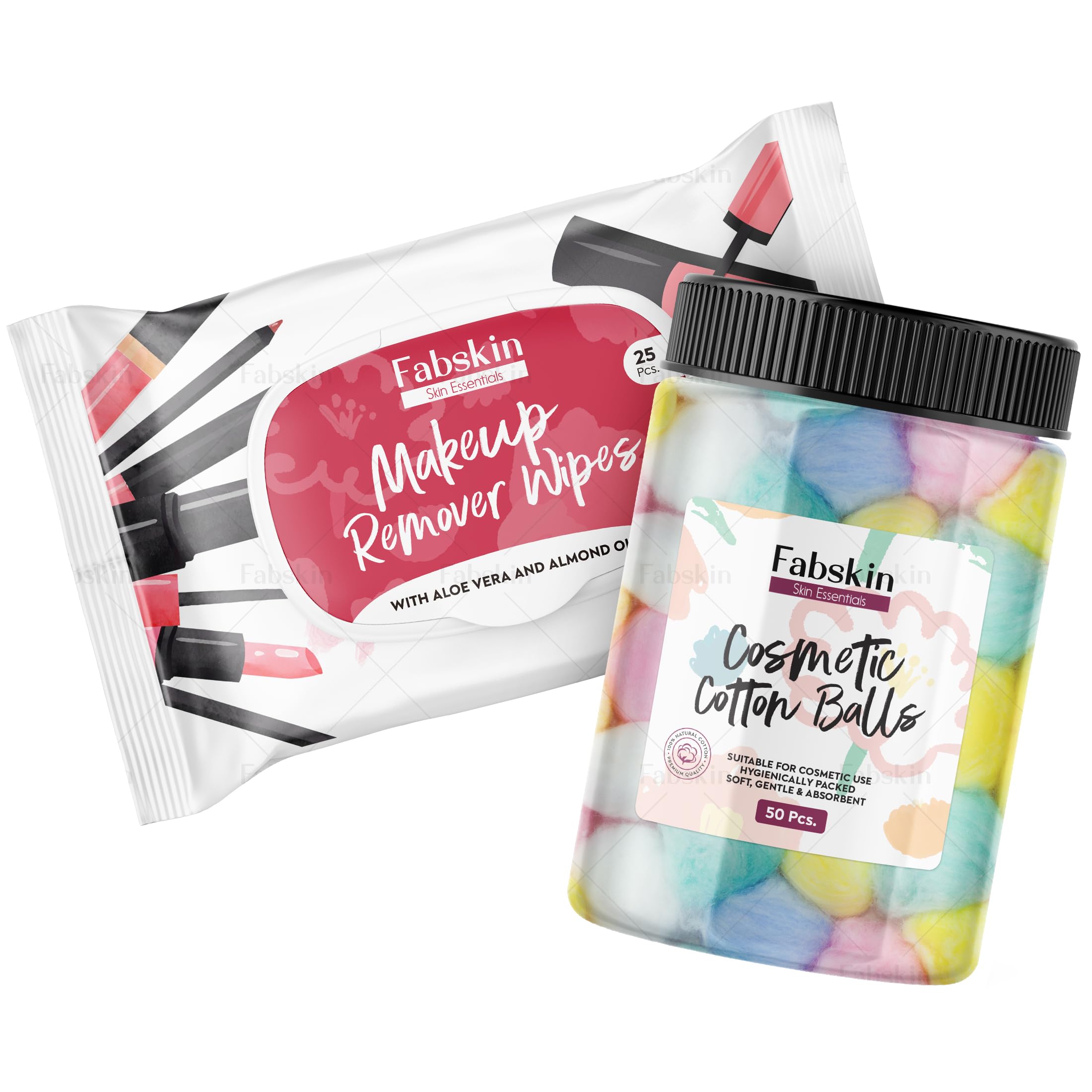 Fabskin Cosmetic Cotton Balls For Skin Cleaning | Makeup And Nail Polish Remover | Best For Applying & Removing Makeup | Safe Fo