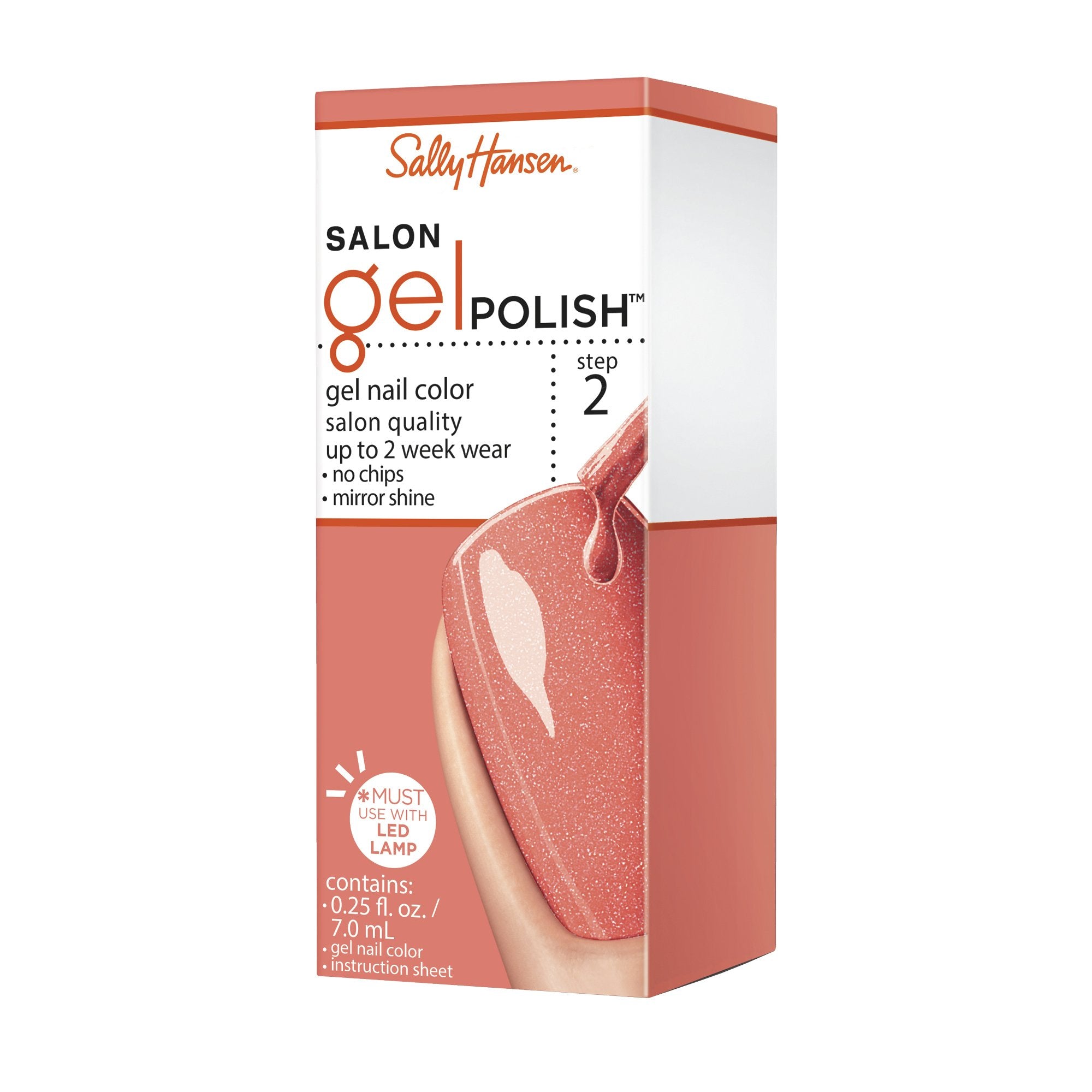 Sally Hansen Salon Pro gel Nail Polish Lacquer, Just Peachy, 024 Fl Oz