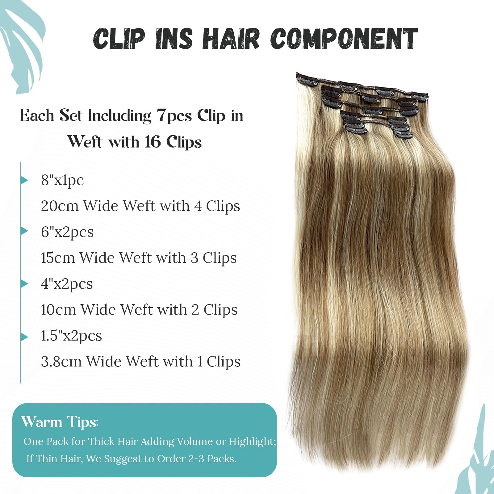 20Inch Balayage Blonde 100% Real Human Hair Clip In Extensions 70G 7Pcs Ash Brown To Beige Blonde With Platinum Blonde Highlight