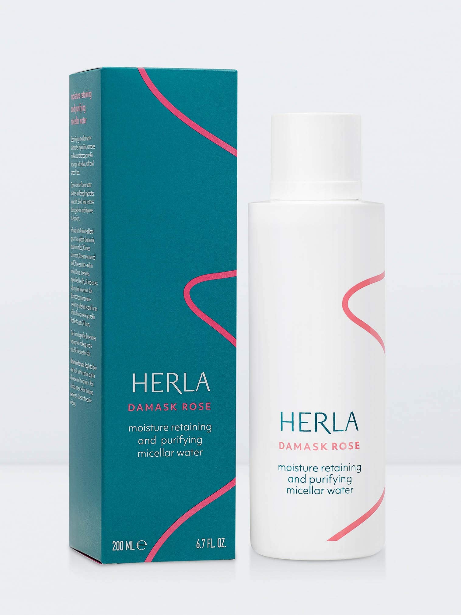 Herla Beauty - Damask Rose Line | Moisture Retaining And Purifying Micellar Water - Removes Makeup And Eliminates Impurities
