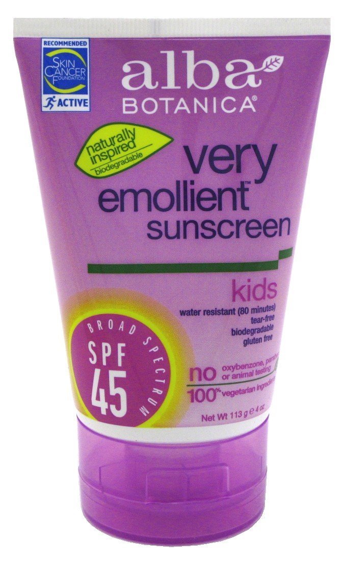 Alba Botanica Spf#45 Sunscreen Kids 4 Ounce Tube (118ml) (6 Pack)