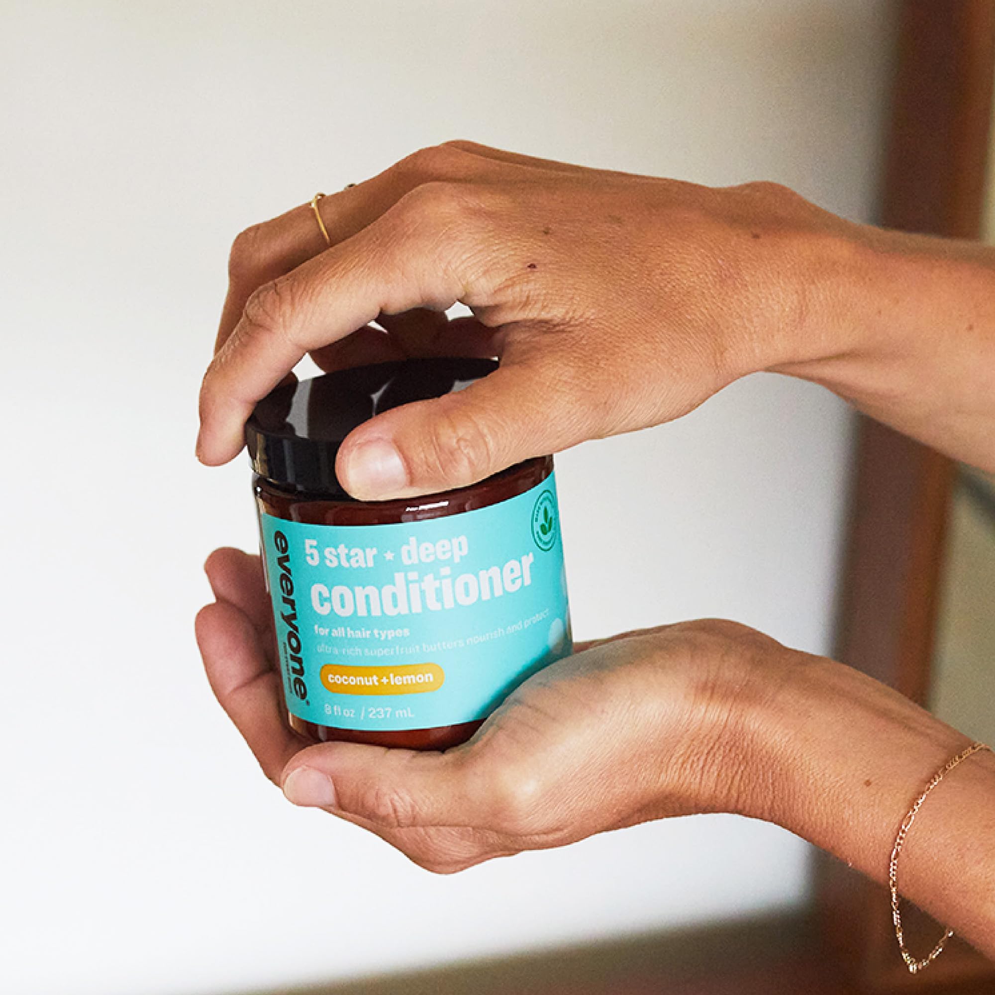 Everyone Hair Care 5 Star Deep Conditioner - Coconut & Lemon, 8 fl oz Bottle, Hair Mask for Dry Damaged Hair, Leave in Condition