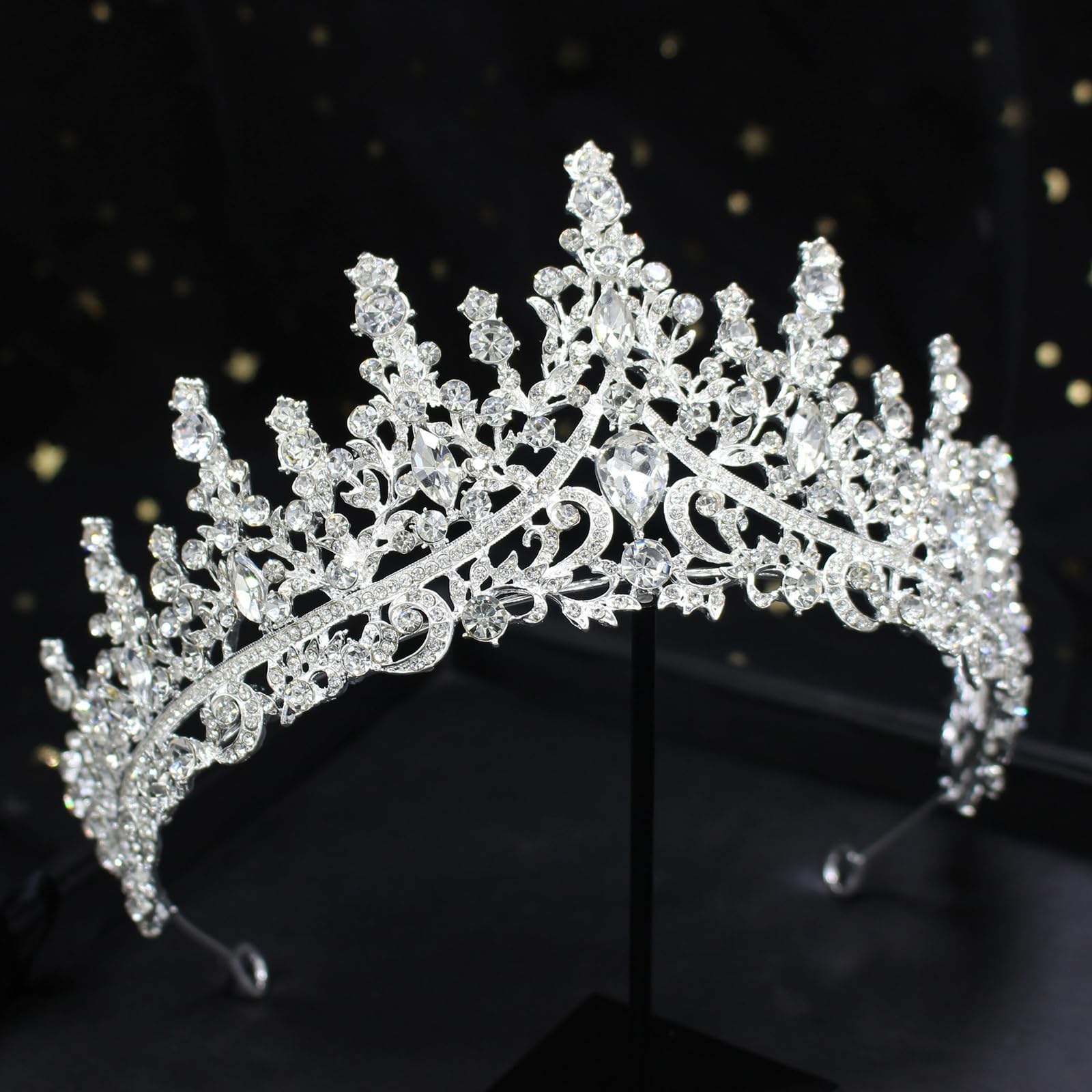 COCIDE Silver Tiara and Crown for Women Crystal Queen Crowns Rhinestone Princess Tiaras for Girl Bride Wedding Hair Accessories