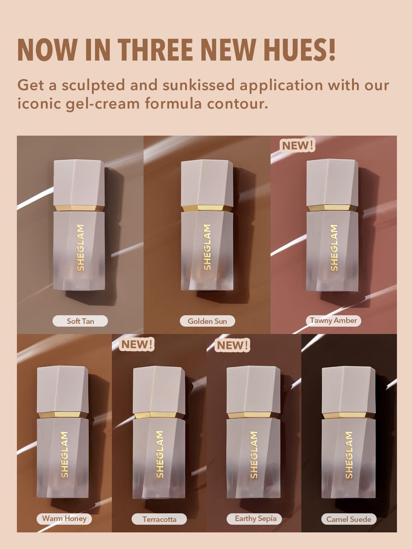 Sheglam Sun Sculpt Cool Toned Liquid Contour Stick Long Lasting Cream Bronzer Makeup - Soft Tan
