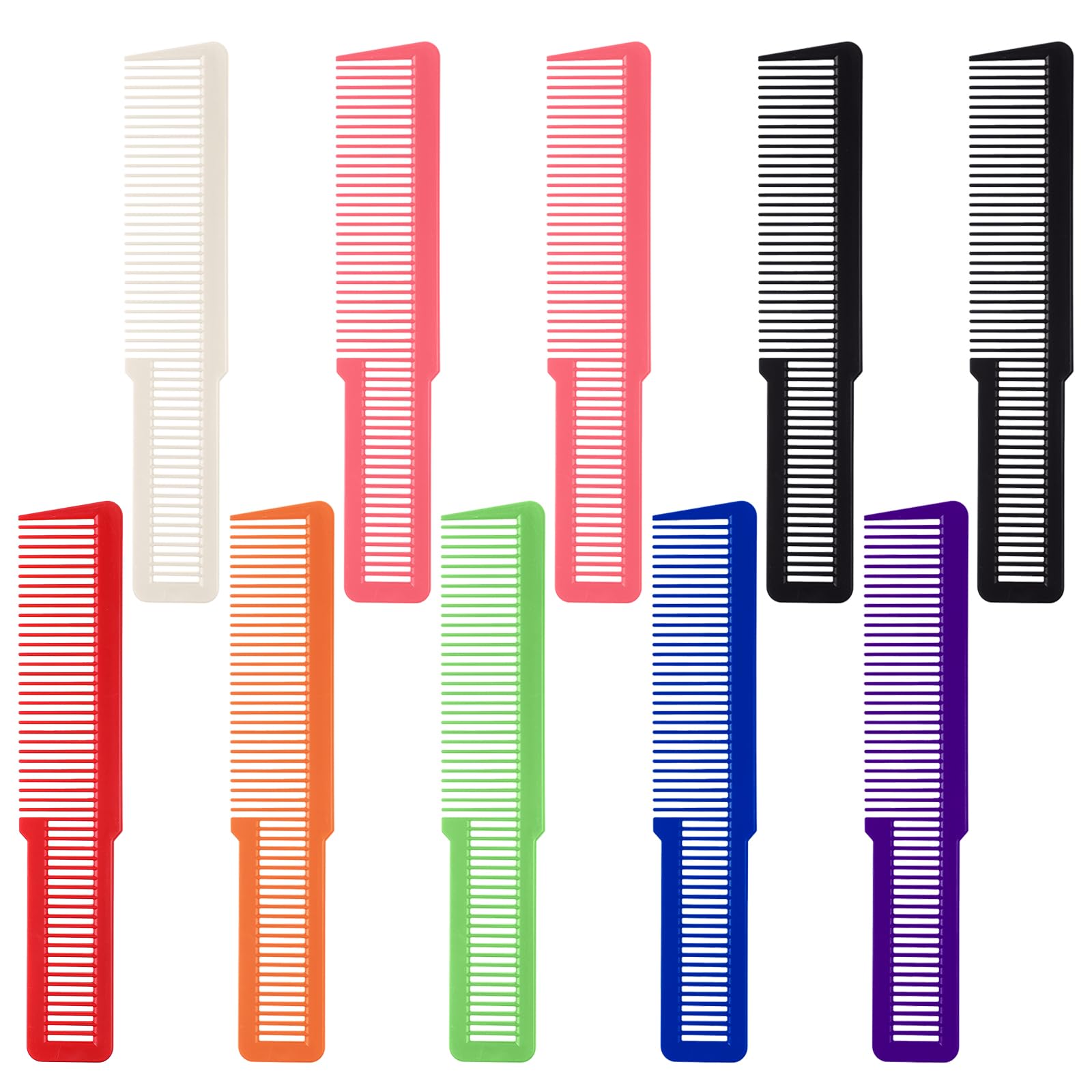 10 PCS Barber Combs, Hair Cutting Combs Professional Fine Tooth Comb Flat Top Clipper Comb Blending Hairstylist Essentials Haird