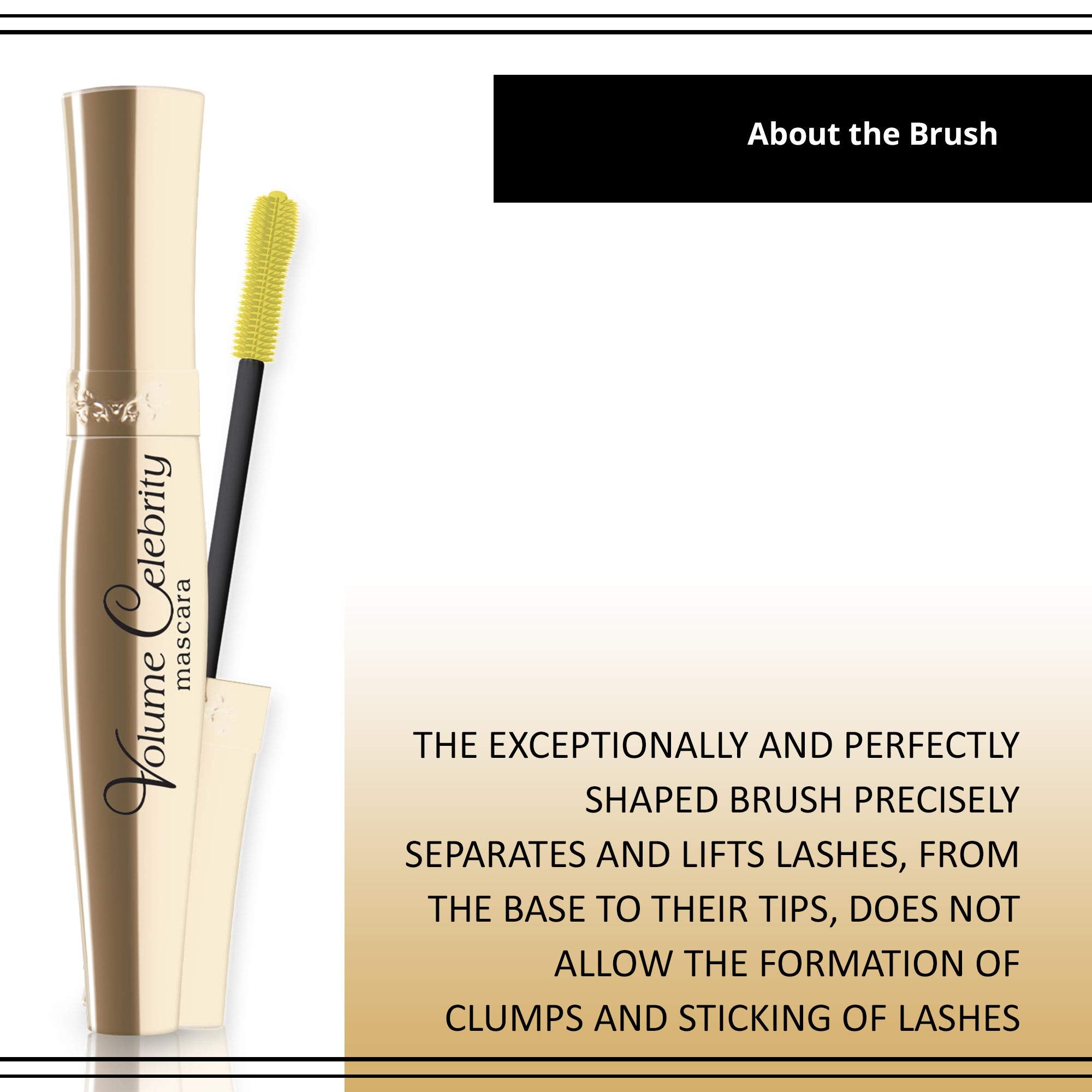 Eveline Volume Celebrity Thickening and Lengthening Mascara with Rebuilding Serum
