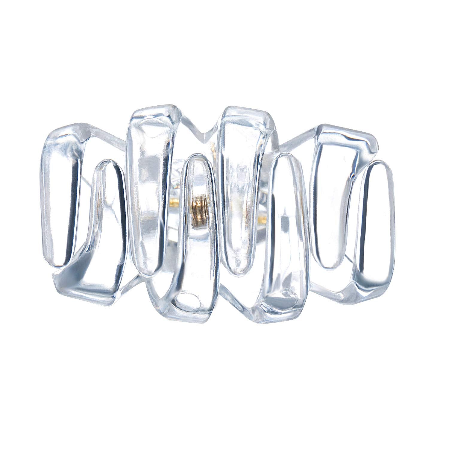 24 Pack 3 cm Mini Grip Octopus Clip Spider Jaw Hair Claw Clips (Clear)