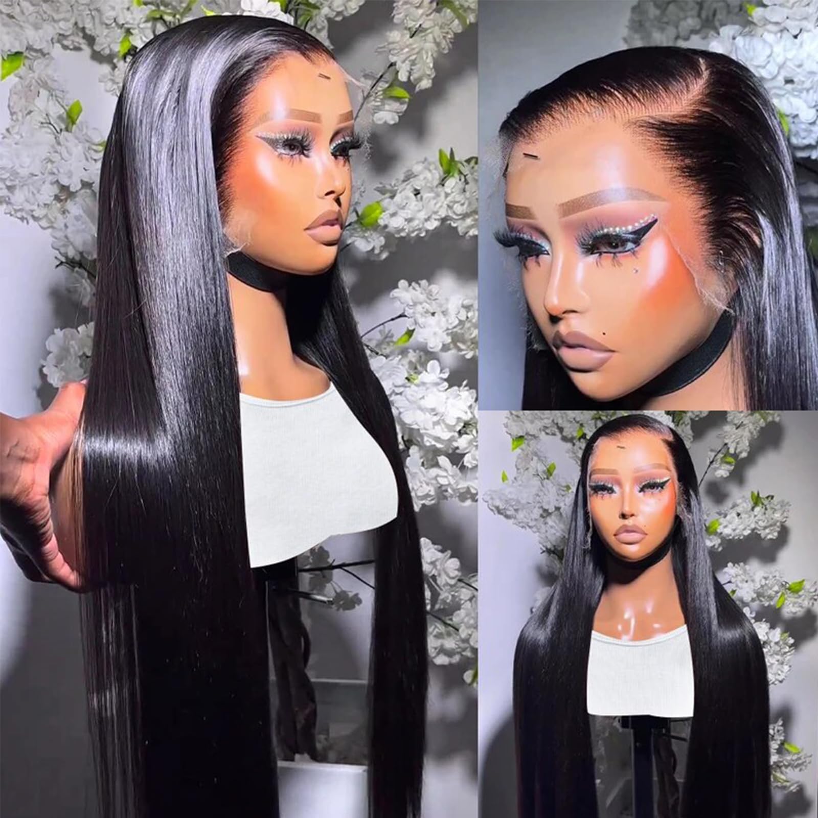 Lemoda 13X6 Full Lace Frontal Wig Straight Lace Front Wigs Human Hair Hd Transparent Lace Wig Pre Plucked 14A Brazilian Virgin H
